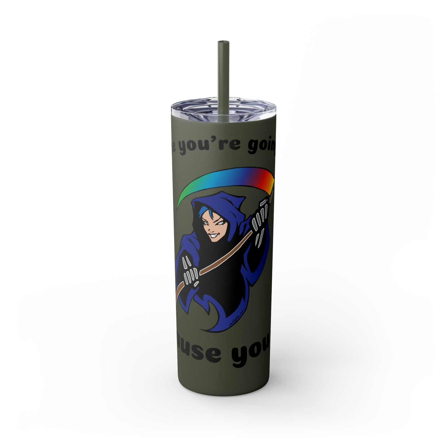 Skinny Tumbler with Straw, 20oz