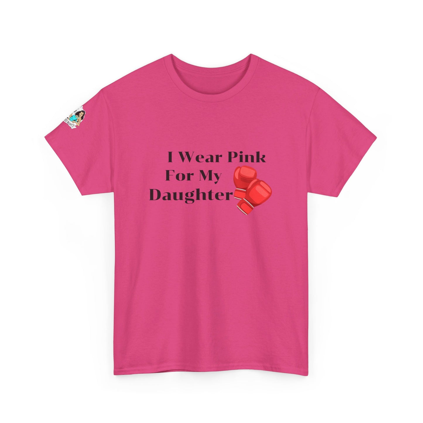 FRONT Breast Cancer Fight for Daughter Unisex Heavy Cotton Tee