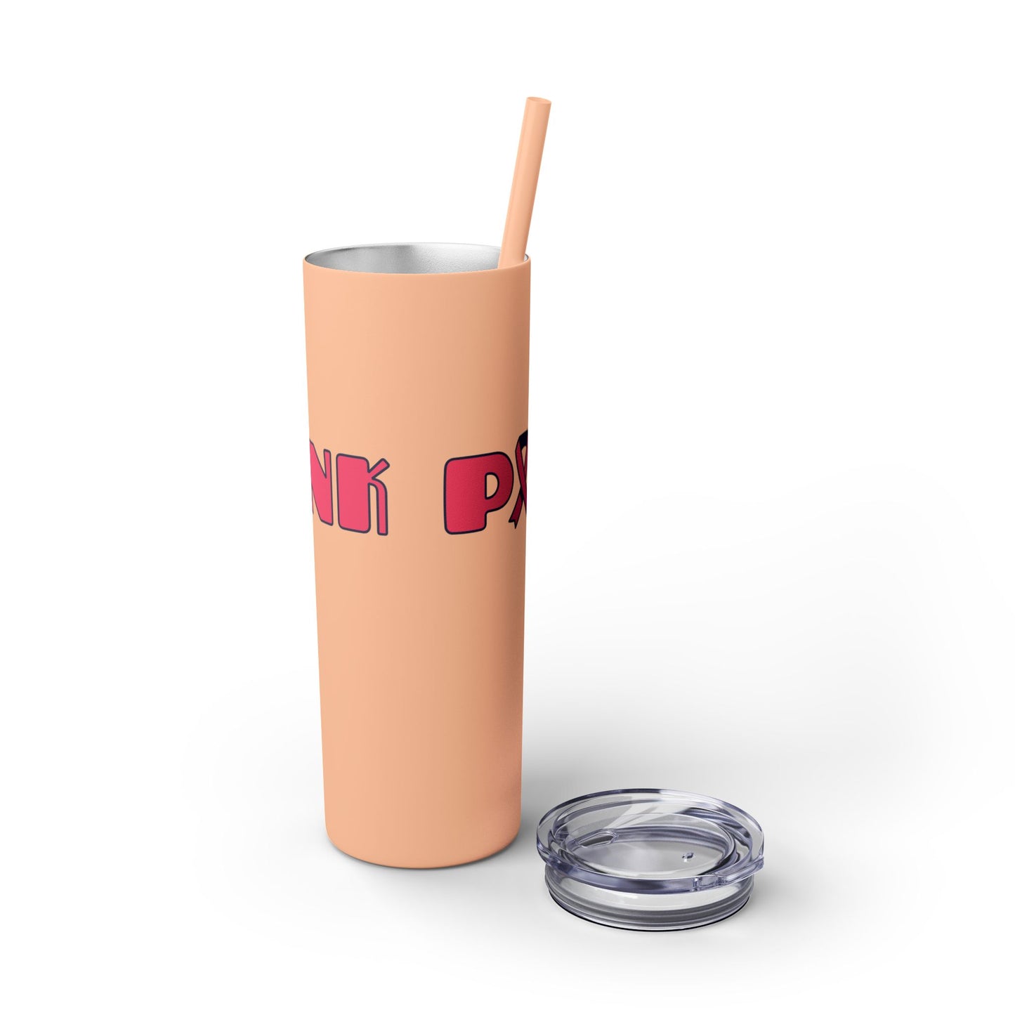 Breast Cancer Awareness Skinny Tumbler with Straw, 20oz