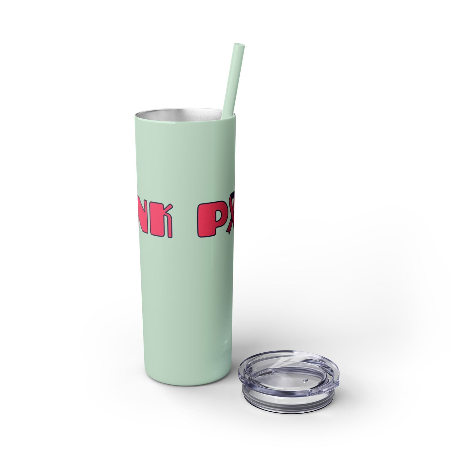 Breast Cancer Awareness Skinny Tumbler with Straw, 20oz