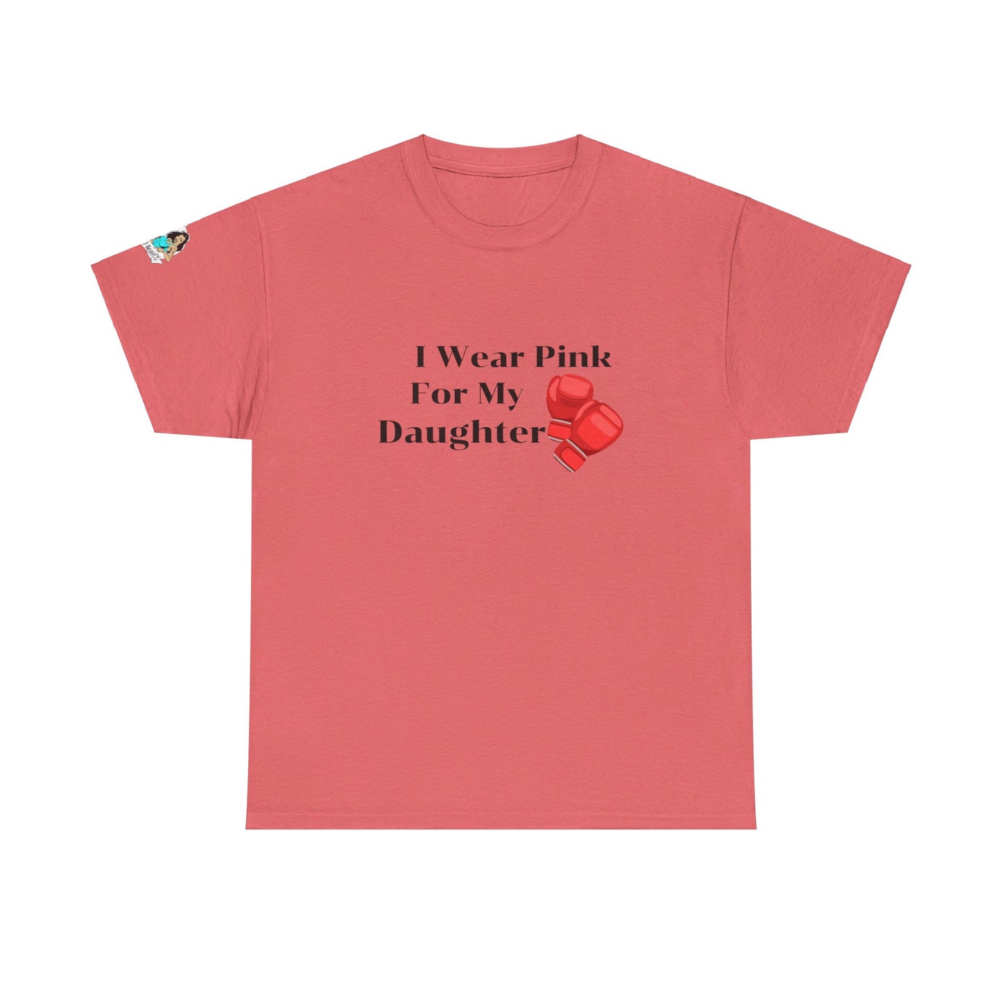 FRONT Breast Cancer Fight for Daughter Unisex Heavy Cotton Tee