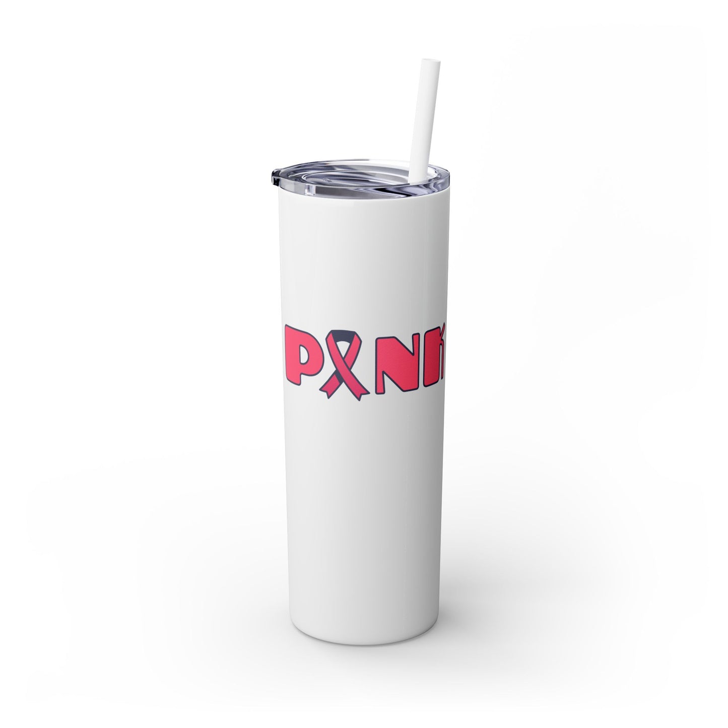 Breast Cancer Awareness Skinny Tumbler with Straw, 20oz