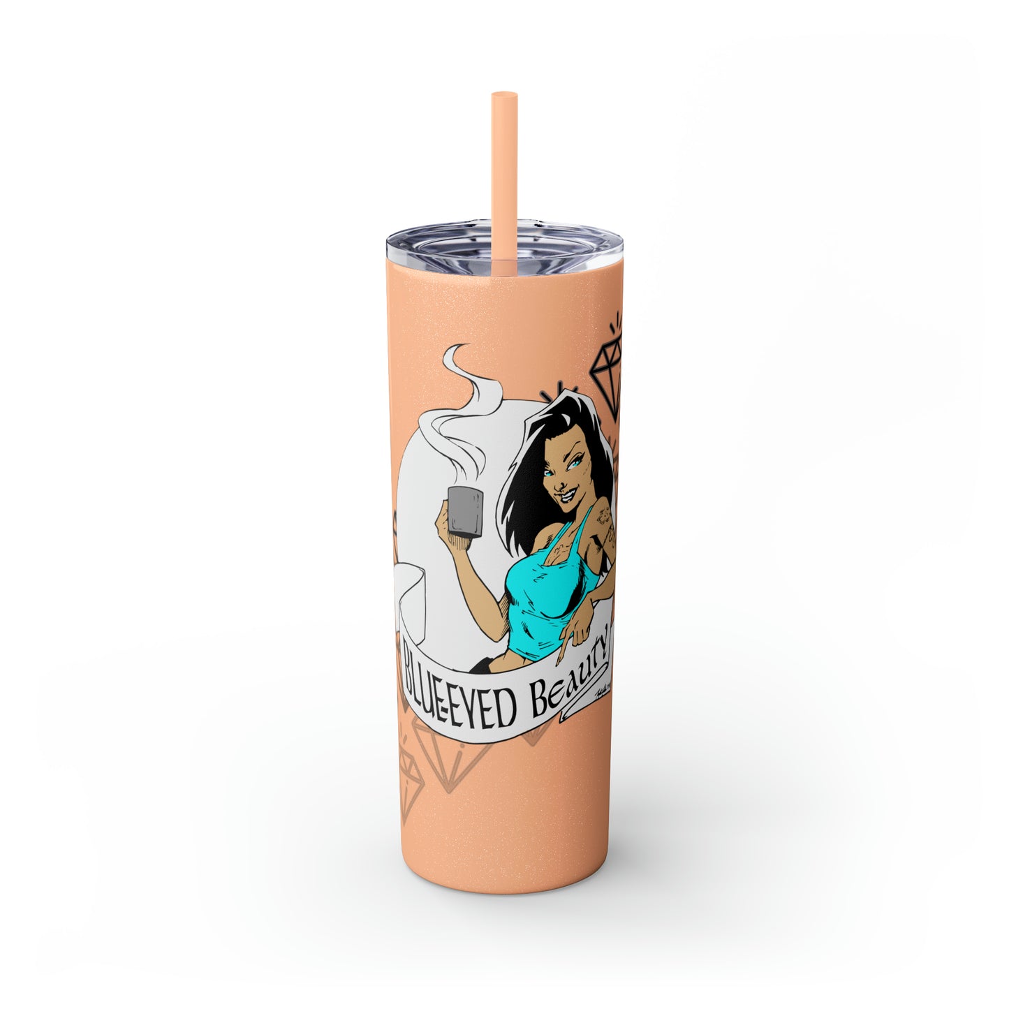 Skinny Tumbler with Straw, 20oz