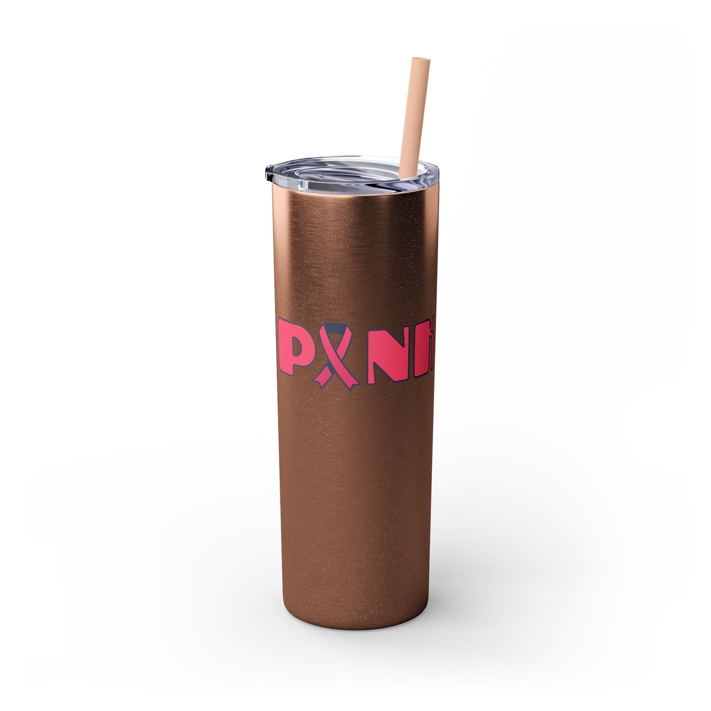 Breast Cancer Awareness Skinny Tumbler with Straw, 20oz