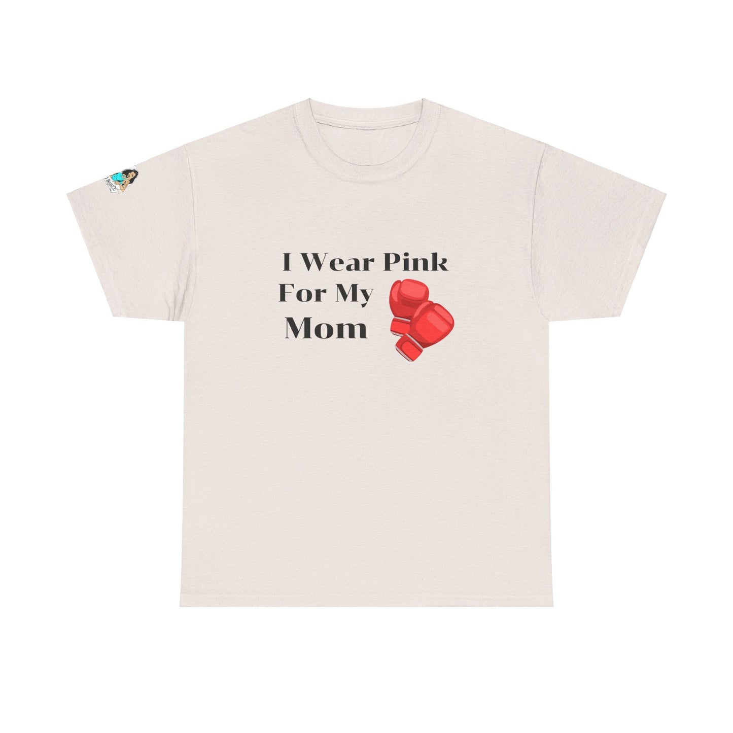 FRONT Breast Cancer Fight for Mom Unisex Heavy Cotton Tee