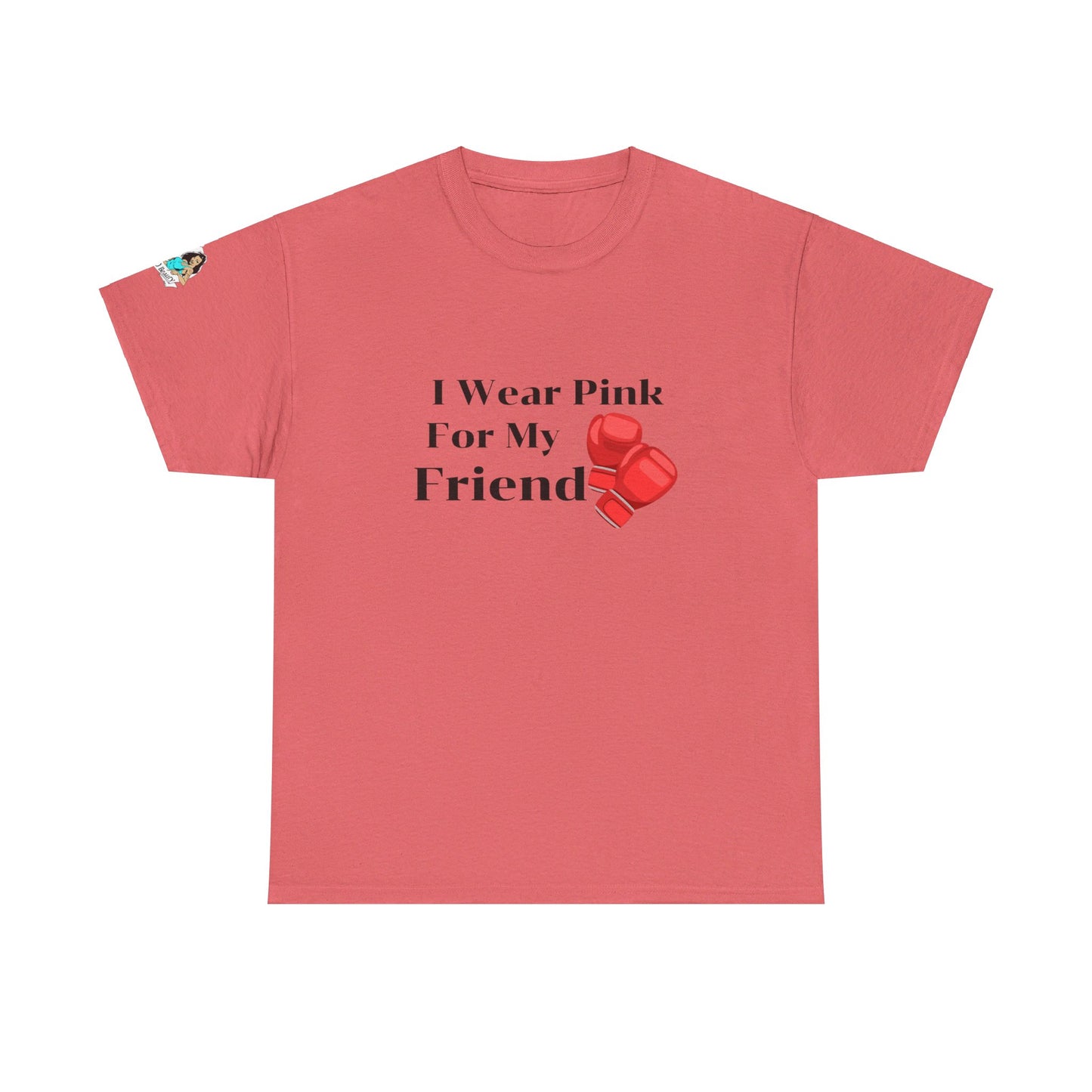 FRONT Breast Cancer Fight for Friend Unisex Heavy Cotton Tee