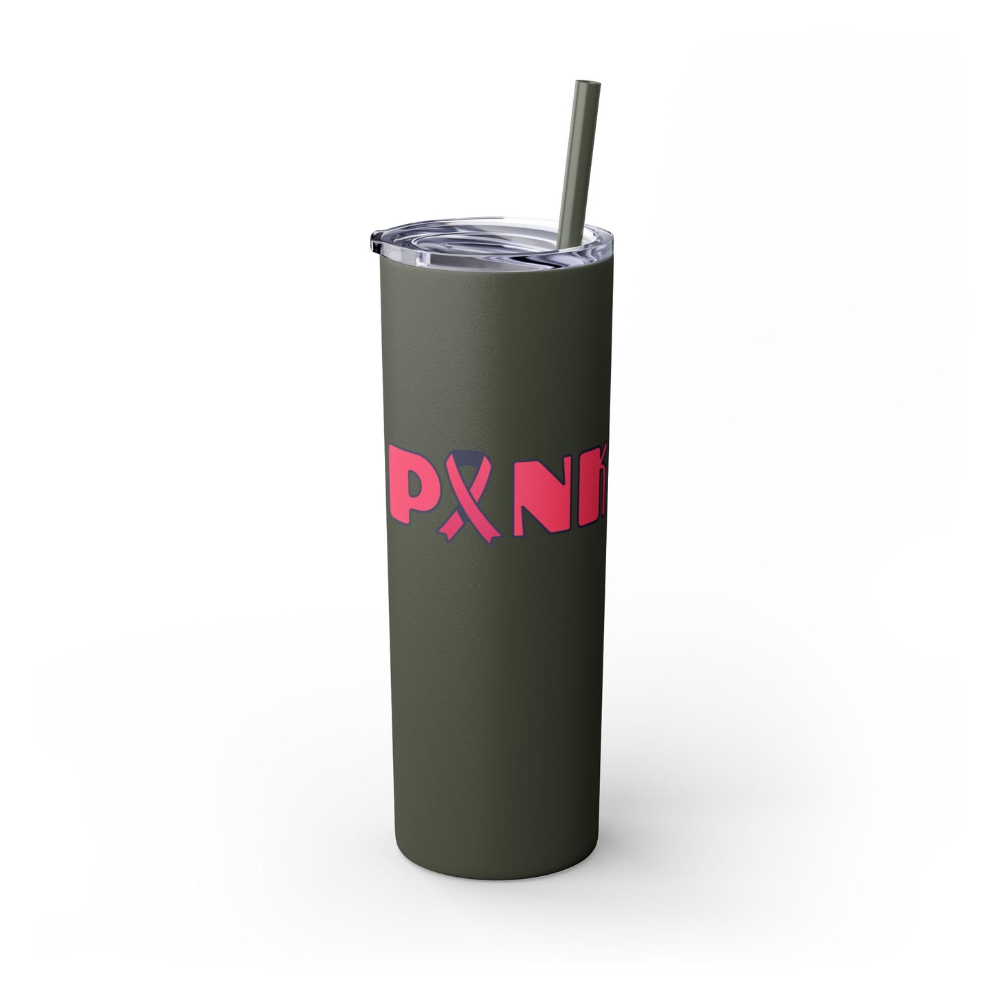 Breast Cancer Awareness Skinny Tumbler with Straw, 20oz