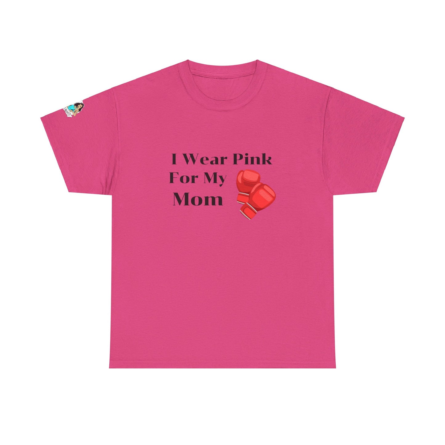 FRONT Breast Cancer Fight for Mom Unisex Heavy Cotton Tee