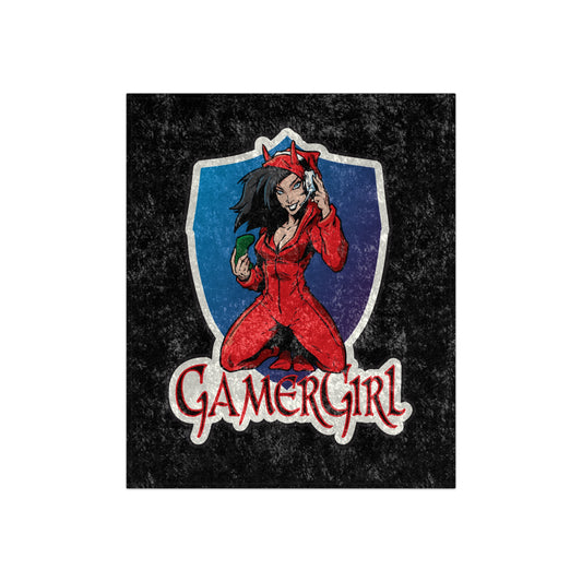 Gamer Girl Crushed Velvet Blanket