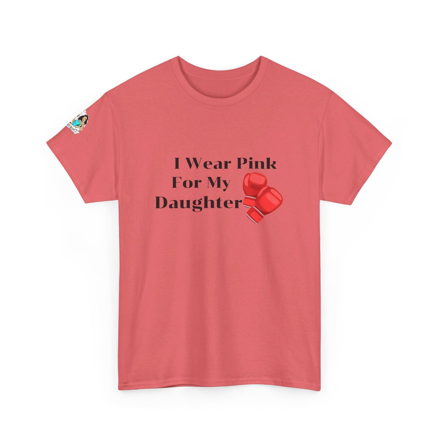 FRONT Breast Cancer Fight for Daughter Unisex Heavy Cotton Tee