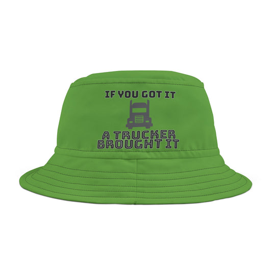 Trucker Brought It Bucket Hat (AOP)