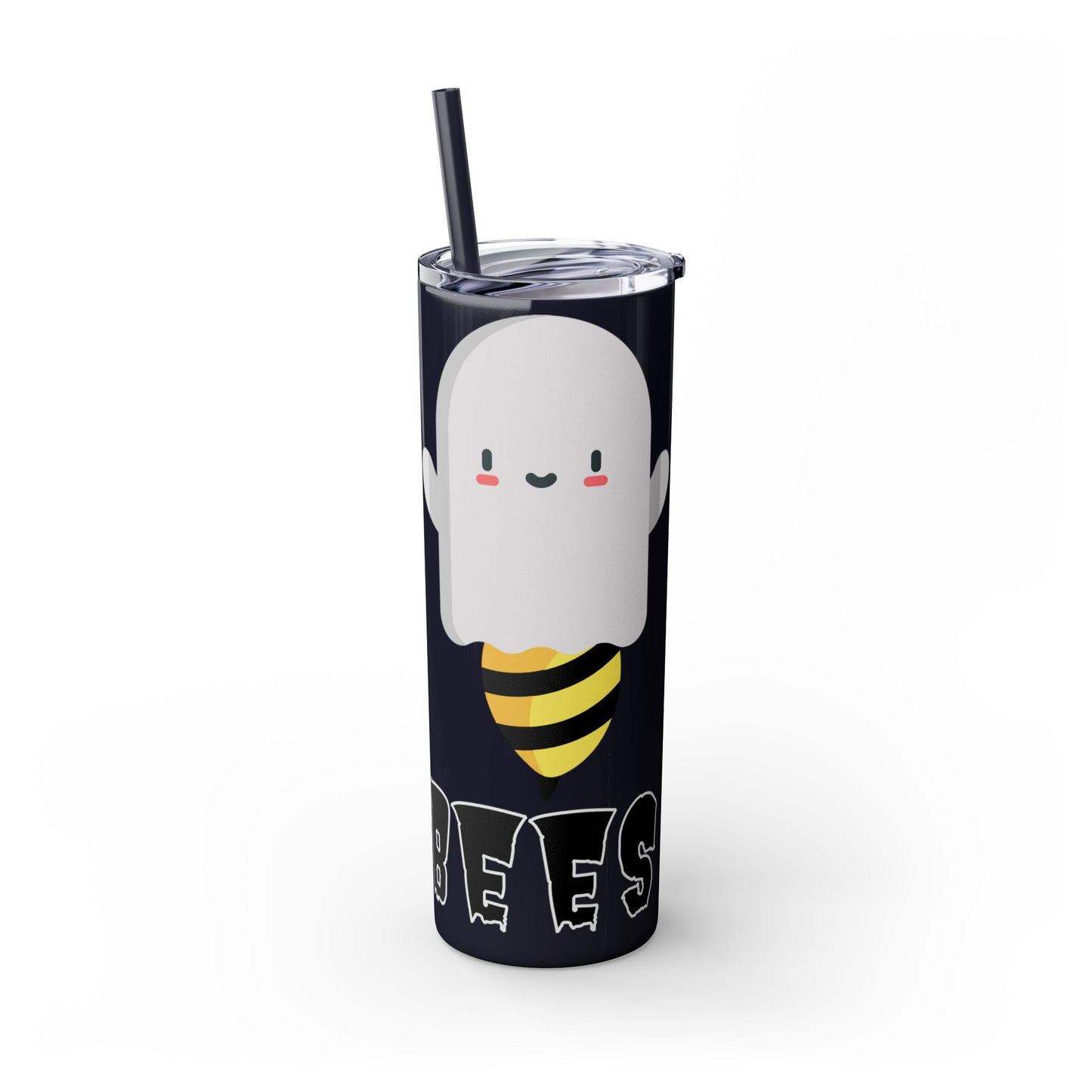 Boo Bees Skinny Tumbler with Straw, 20oz