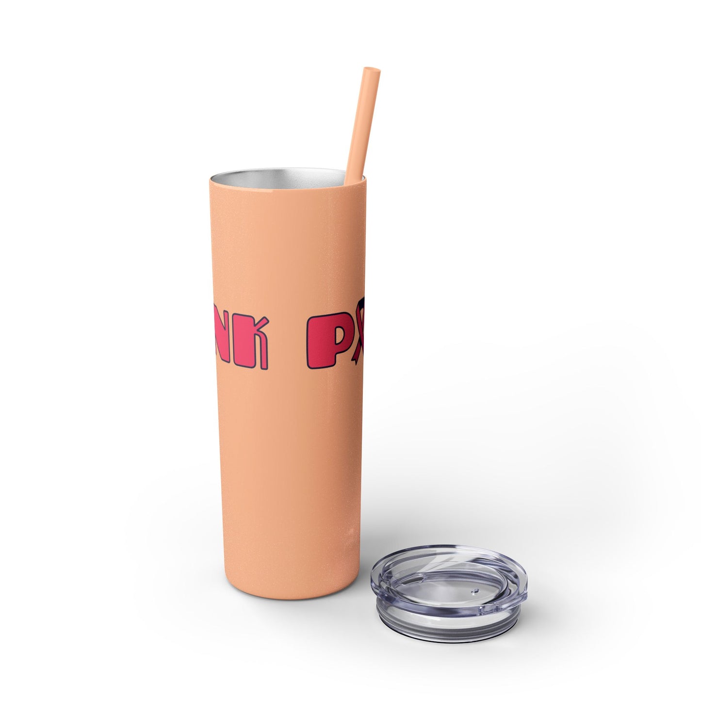 Breast Cancer Awareness Skinny Tumbler with Straw, 20oz