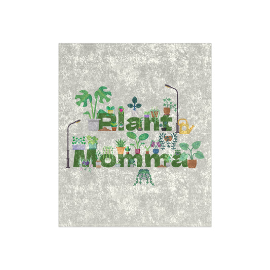 Plant Momma Crushed Velvet Blanket