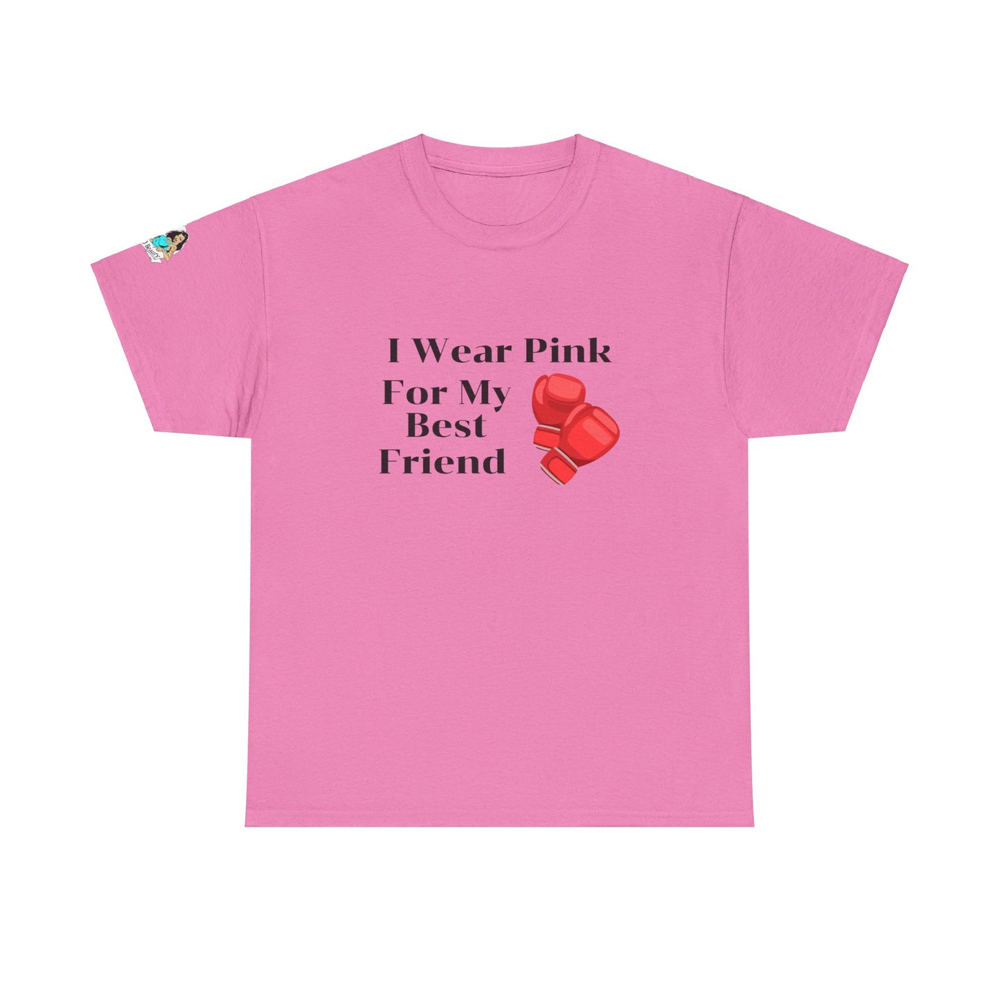 FRONT Breast Cancer Fight for Best Friend Unisex Heavy Cotton Tee