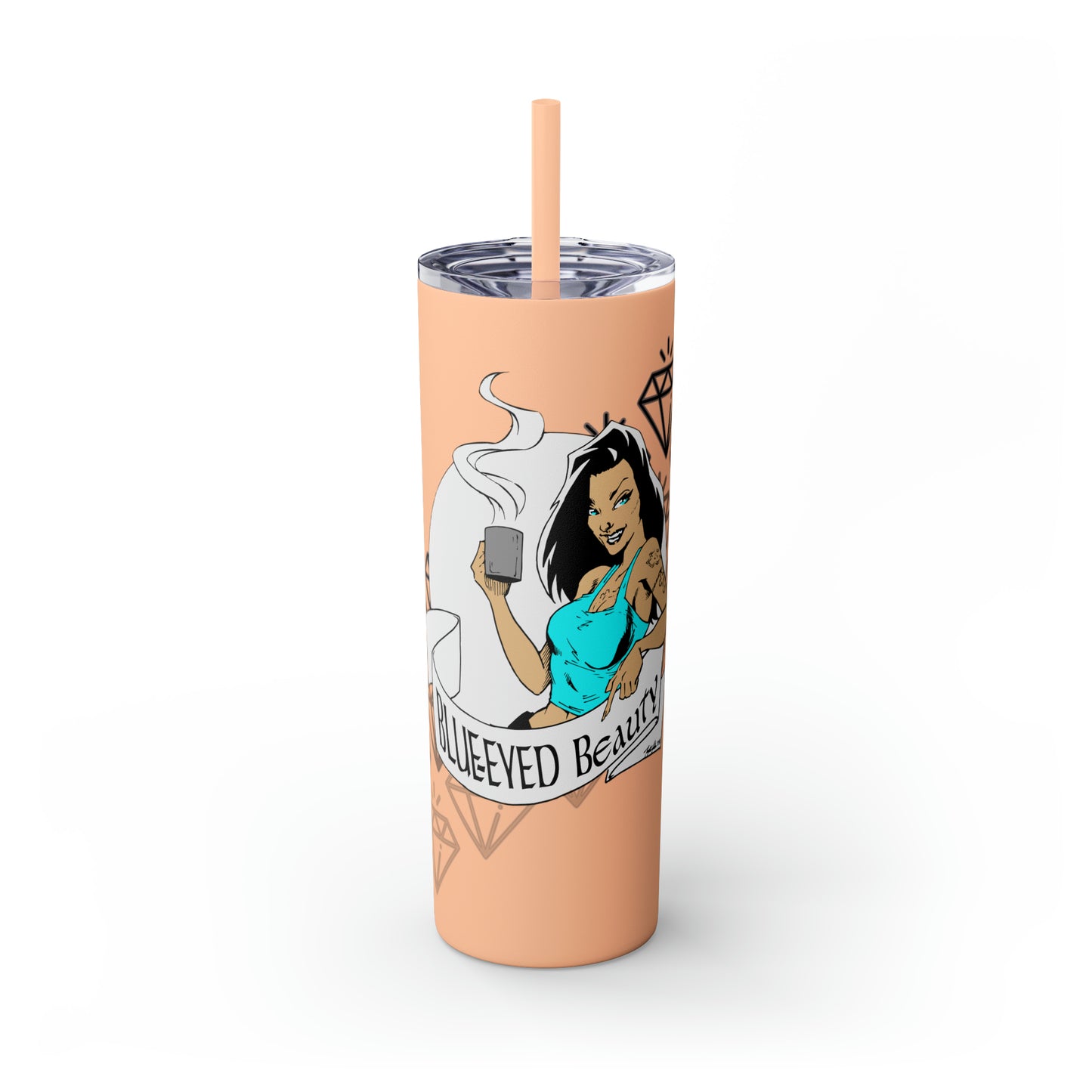 Skinny Tumbler with Straw, 20oz