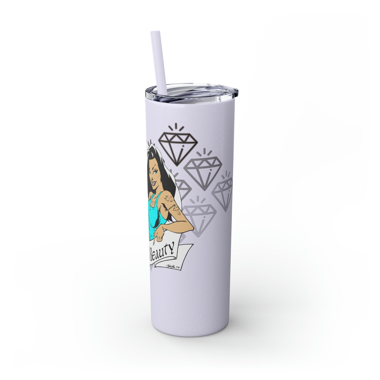 Skinny Tumbler with Straw, 20oz