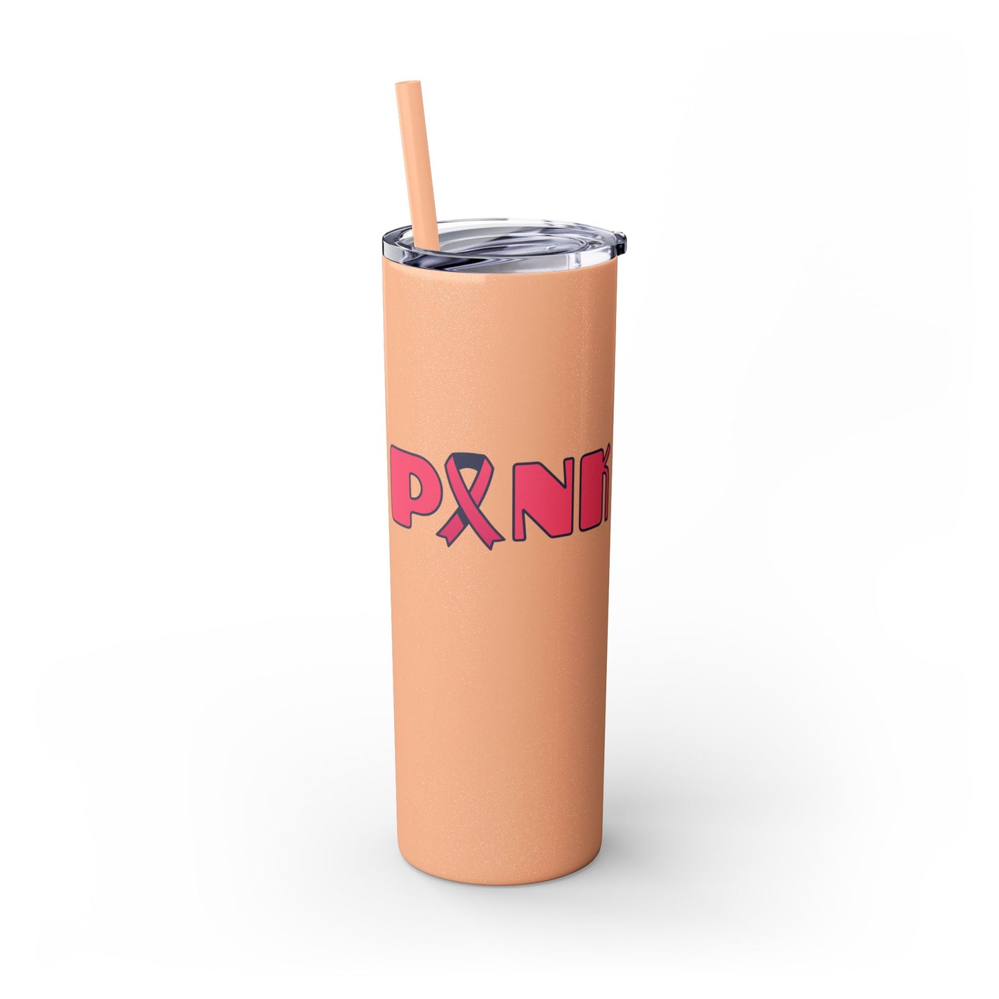 Breast Cancer Awareness Skinny Tumbler with Straw, 20oz