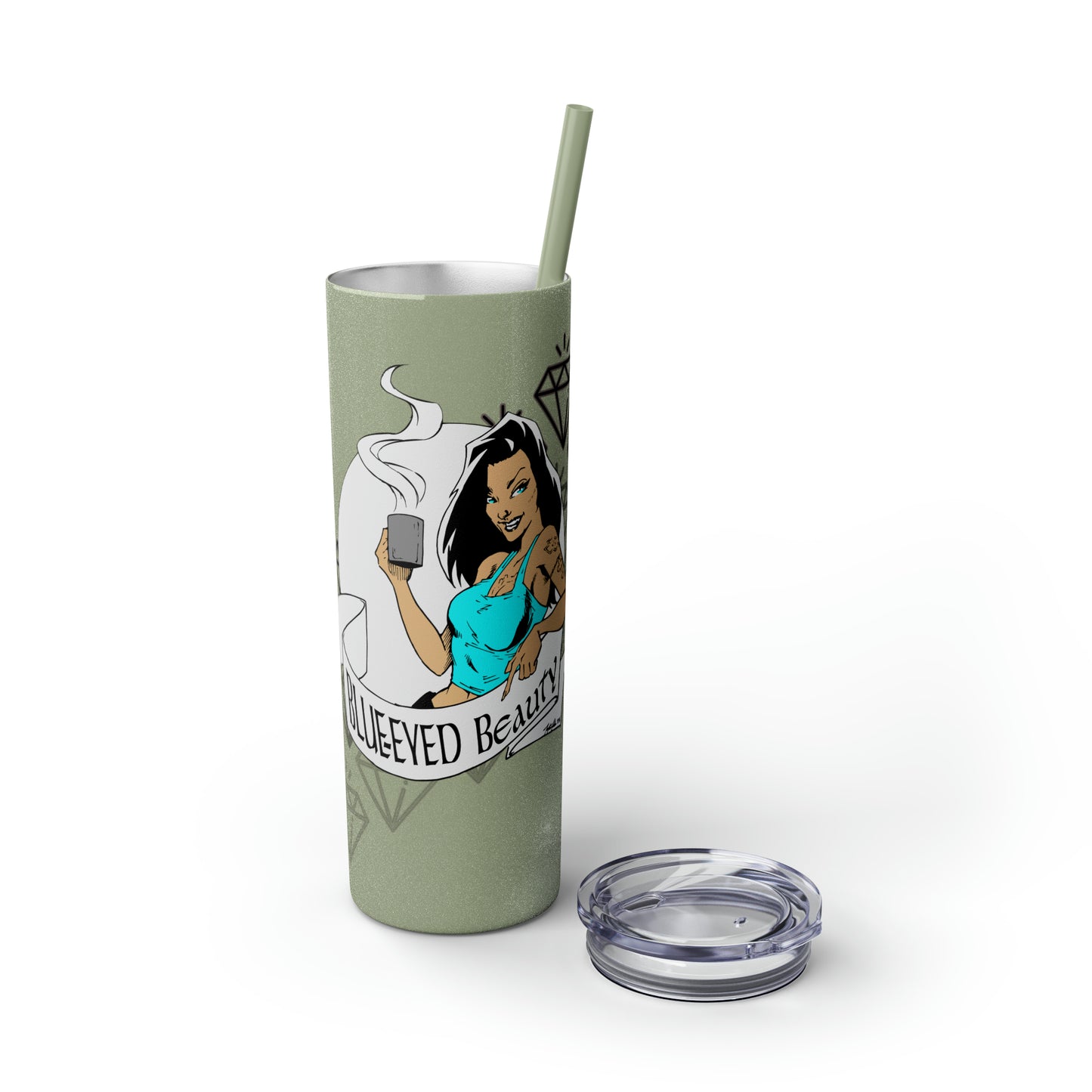 Skinny Tumbler with Straw, 20oz