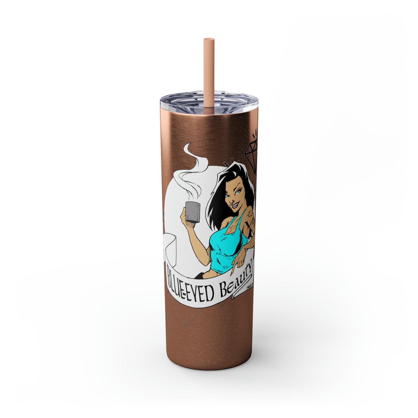 Skinny Tumbler with Straw, 20oz