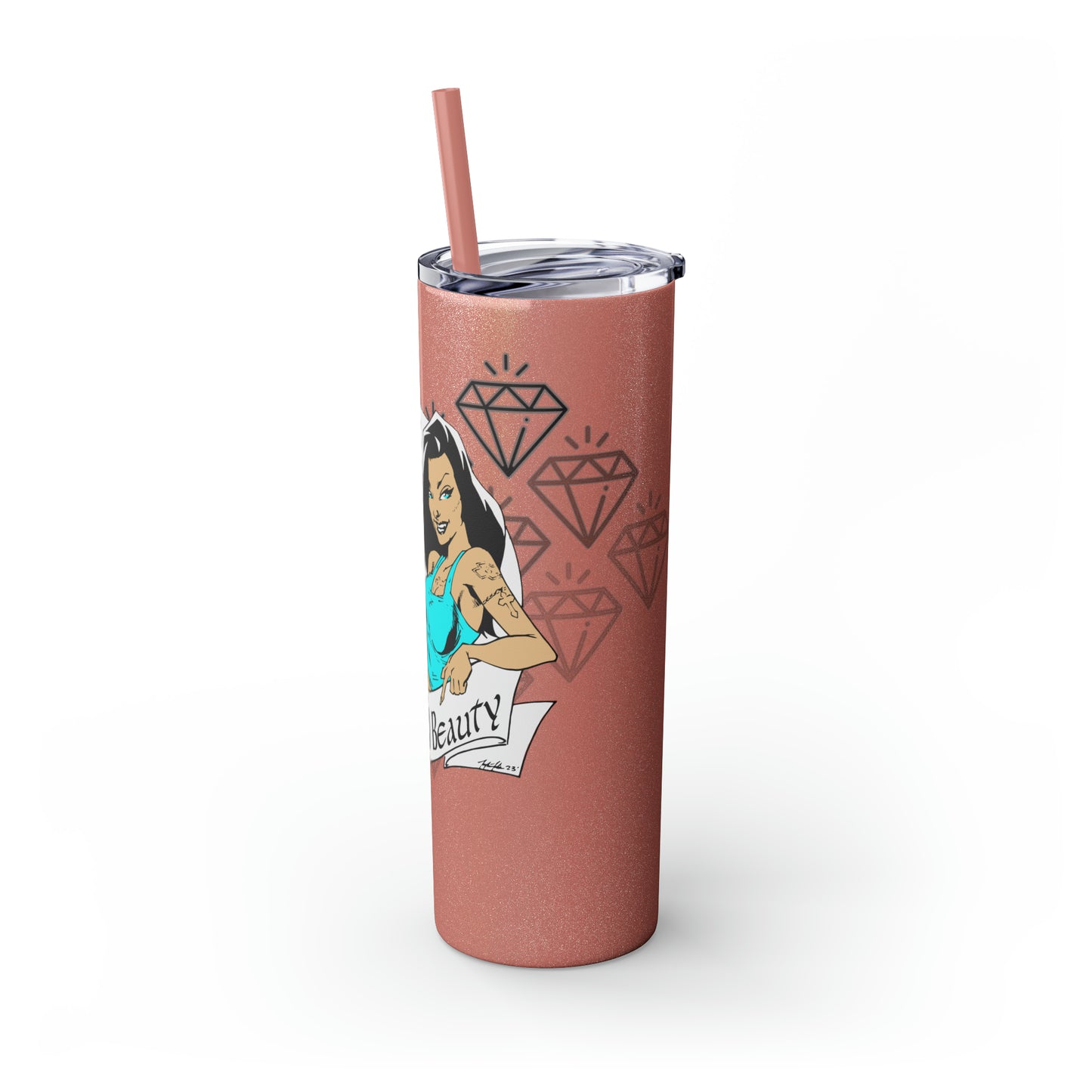 Skinny Tumbler with Straw, 20oz