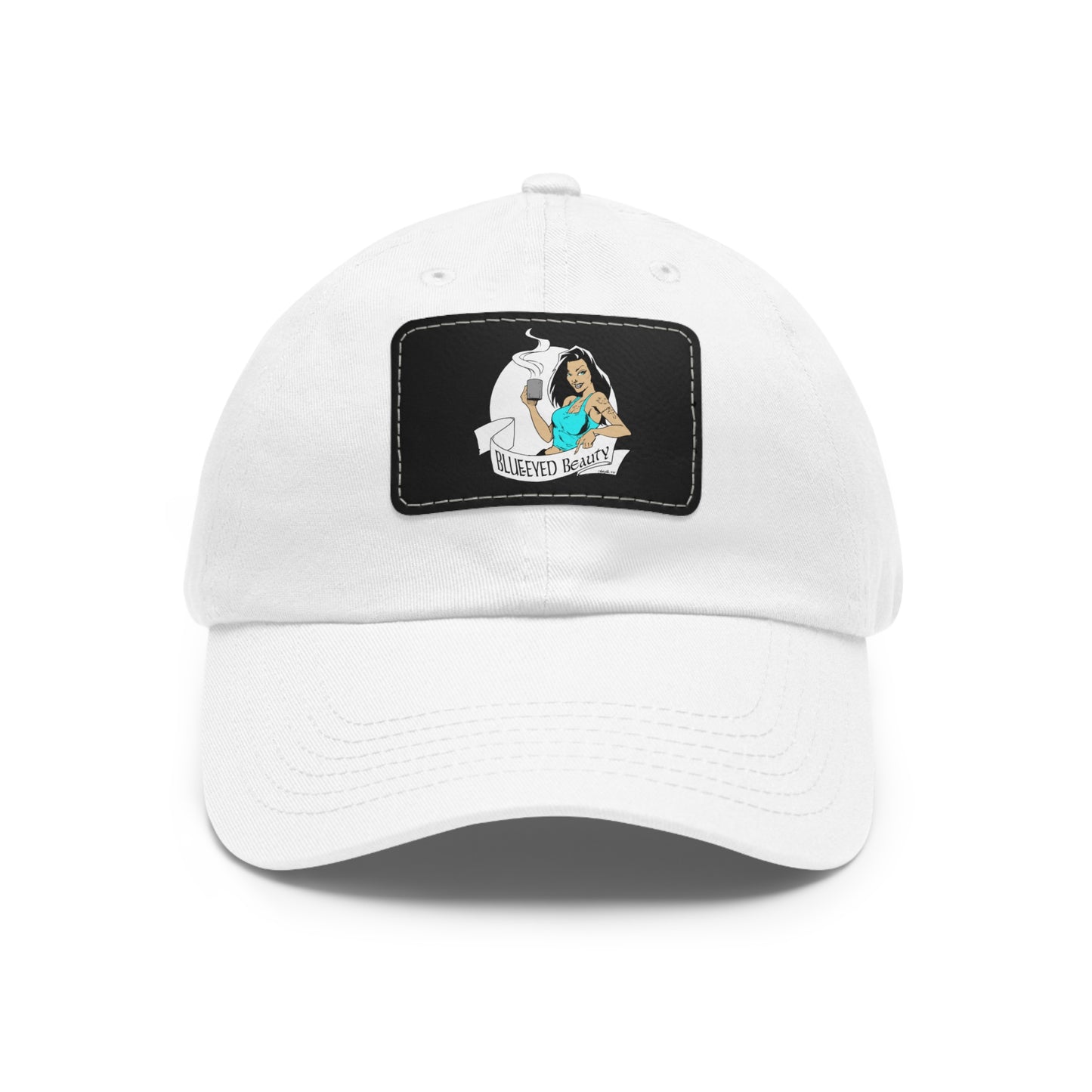 Dad Hat with Leather Patch (Rectangle)