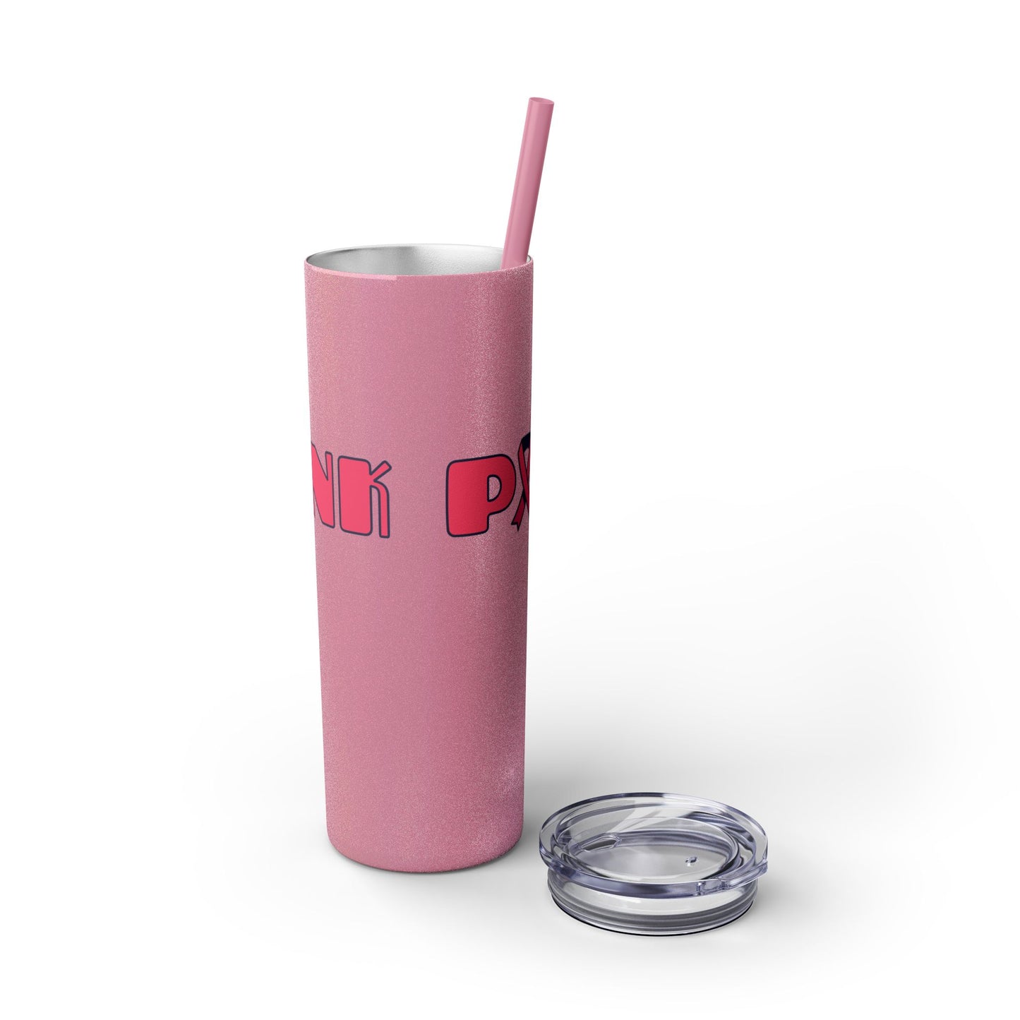 Breast Cancer Awareness Skinny Tumbler with Straw, 20oz