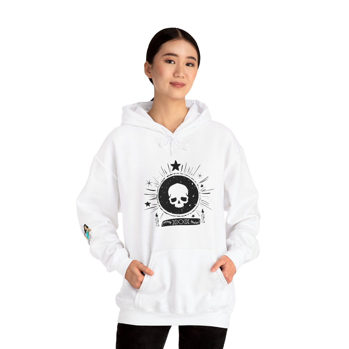 Skull Design Unisex Heavy Blend™ Hooded Sweatshirt