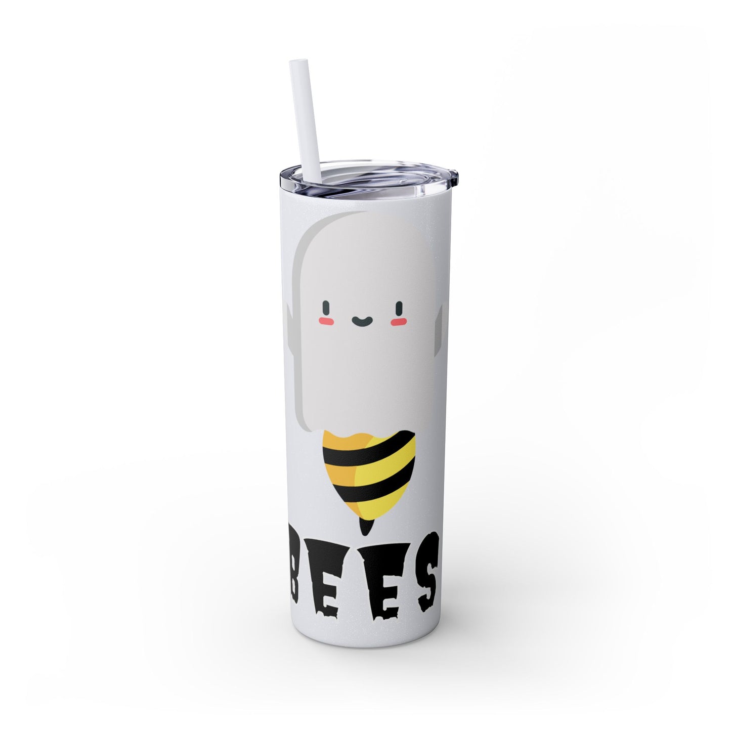 Boo Bees Skinny Tumbler with Straw, 20oz