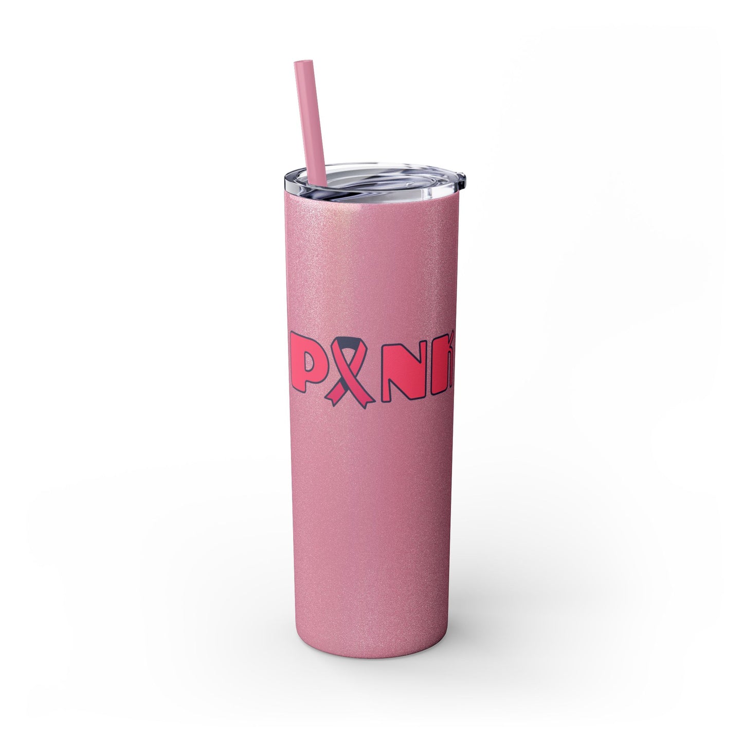 Breast Cancer Awareness Skinny Tumbler with Straw, 20oz