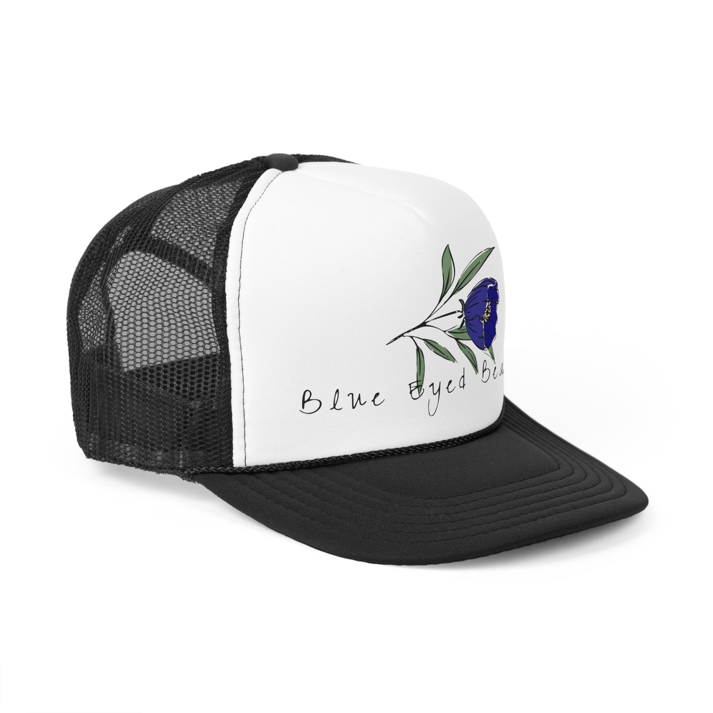 Blue Eyed Beauty Flower Trucker Caps