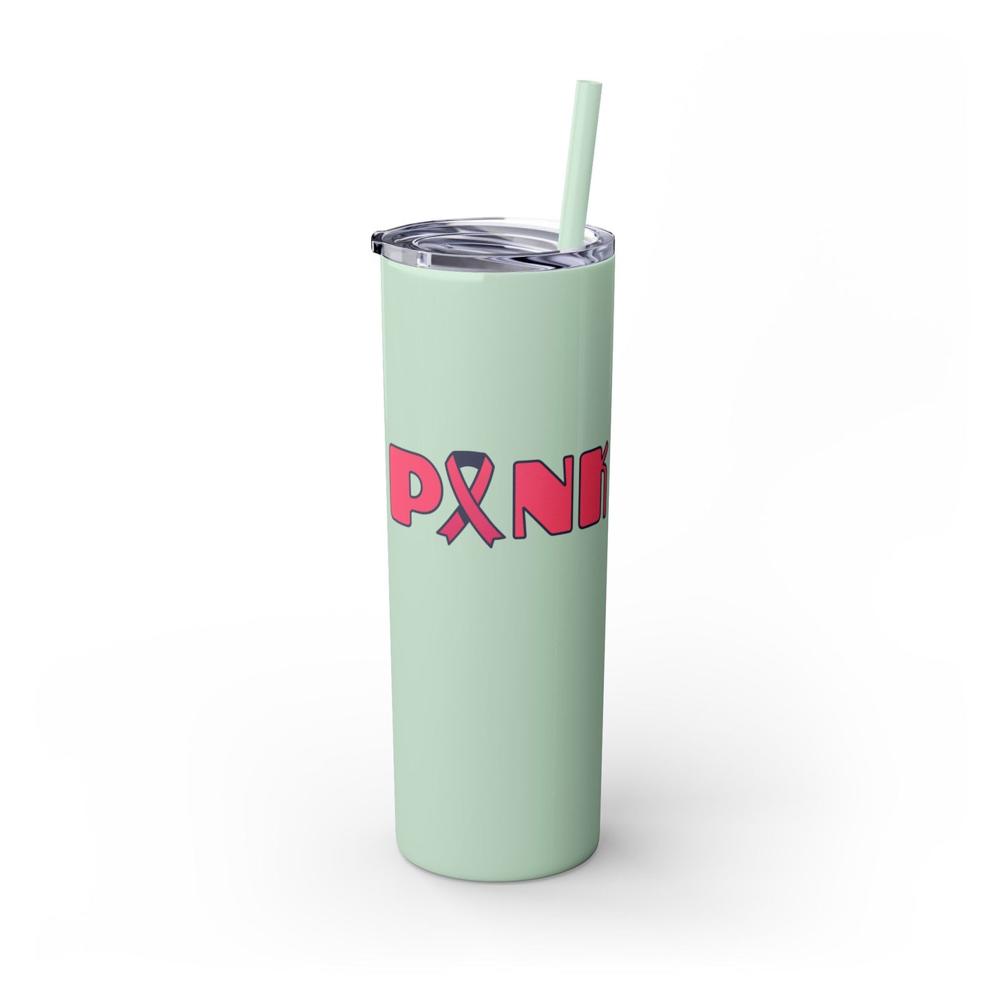 Breast Cancer Awareness Skinny Tumbler with Straw, 20oz