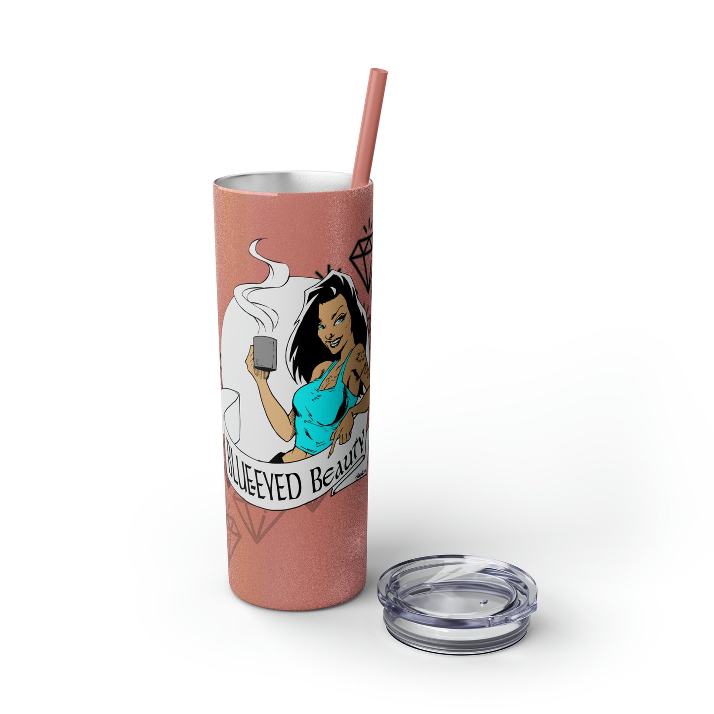 Skinny Tumbler with Straw, 20oz