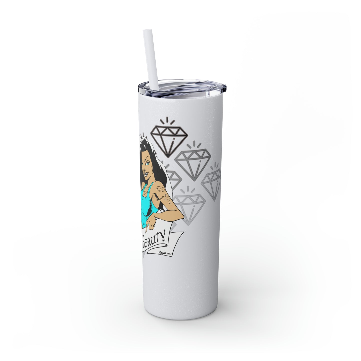 Skinny Tumbler with Straw, 20oz