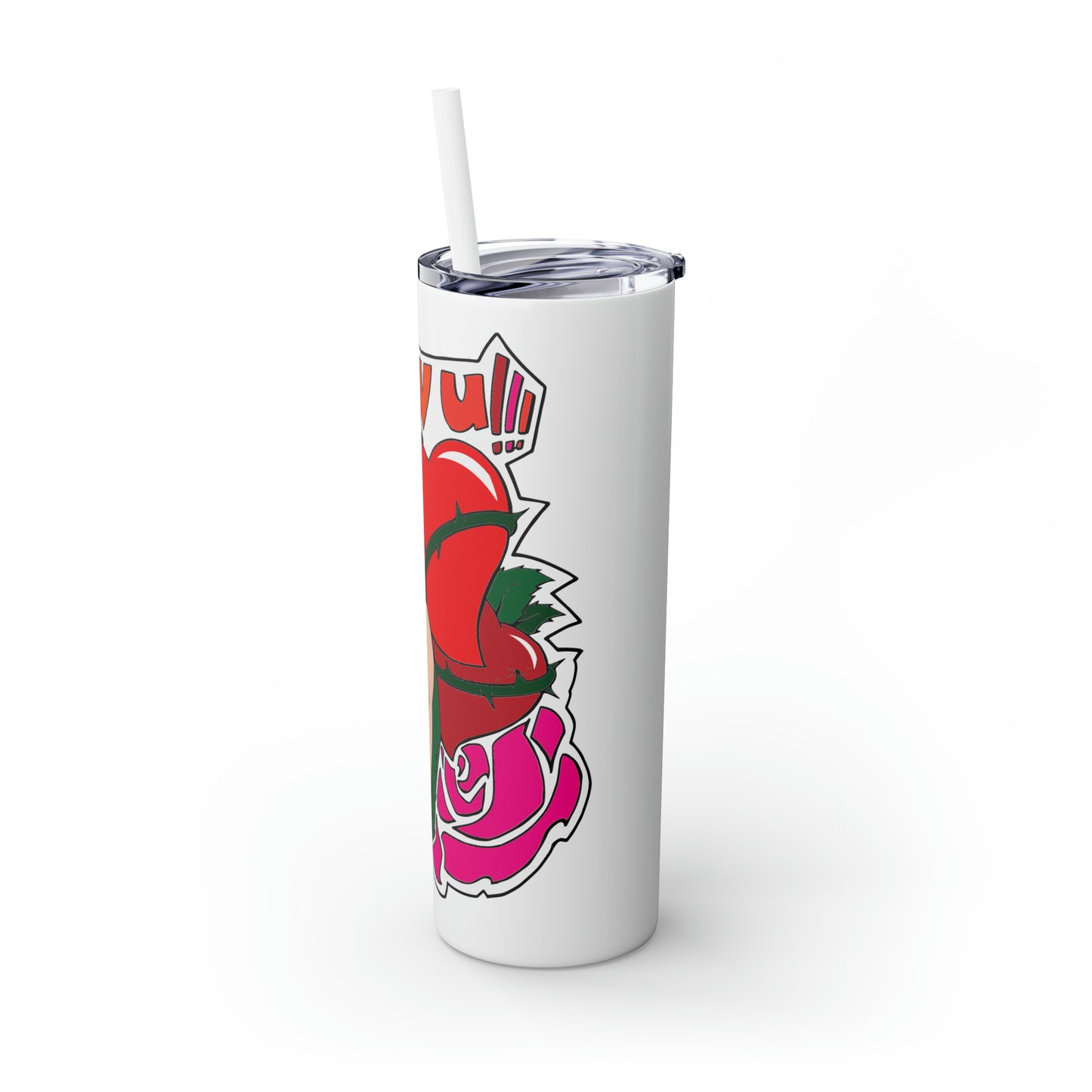 Skinny Tumbler with Straw, 20oz