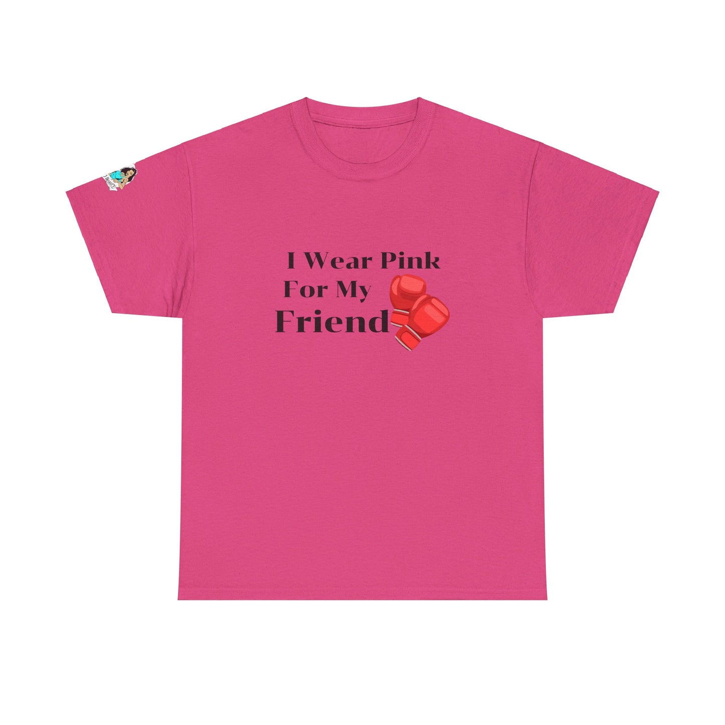 FRONT Breast Cancer Fight for Friend Unisex Heavy Cotton Tee