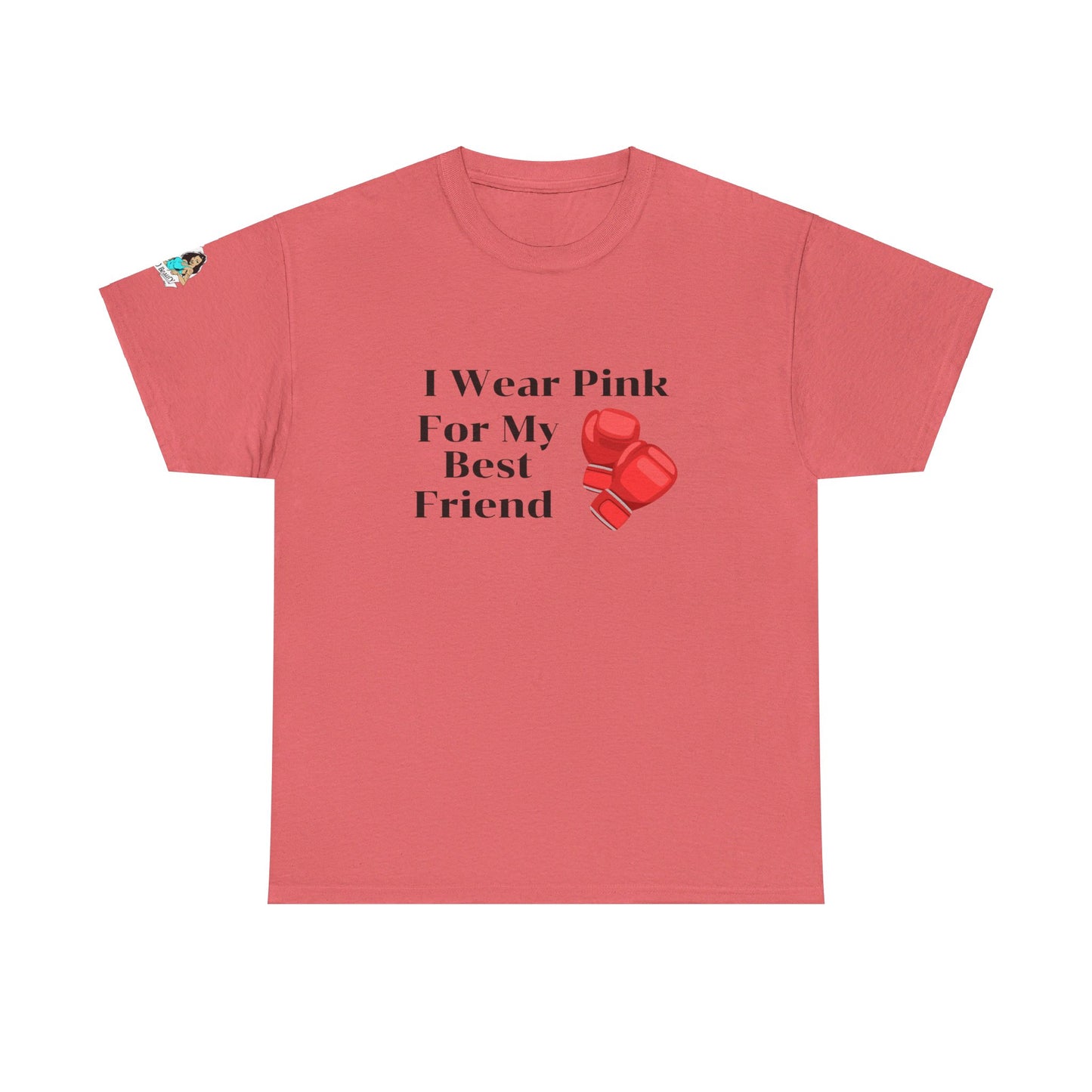 FRONT Breast Cancer Fight for Best Friend Unisex Heavy Cotton Tee