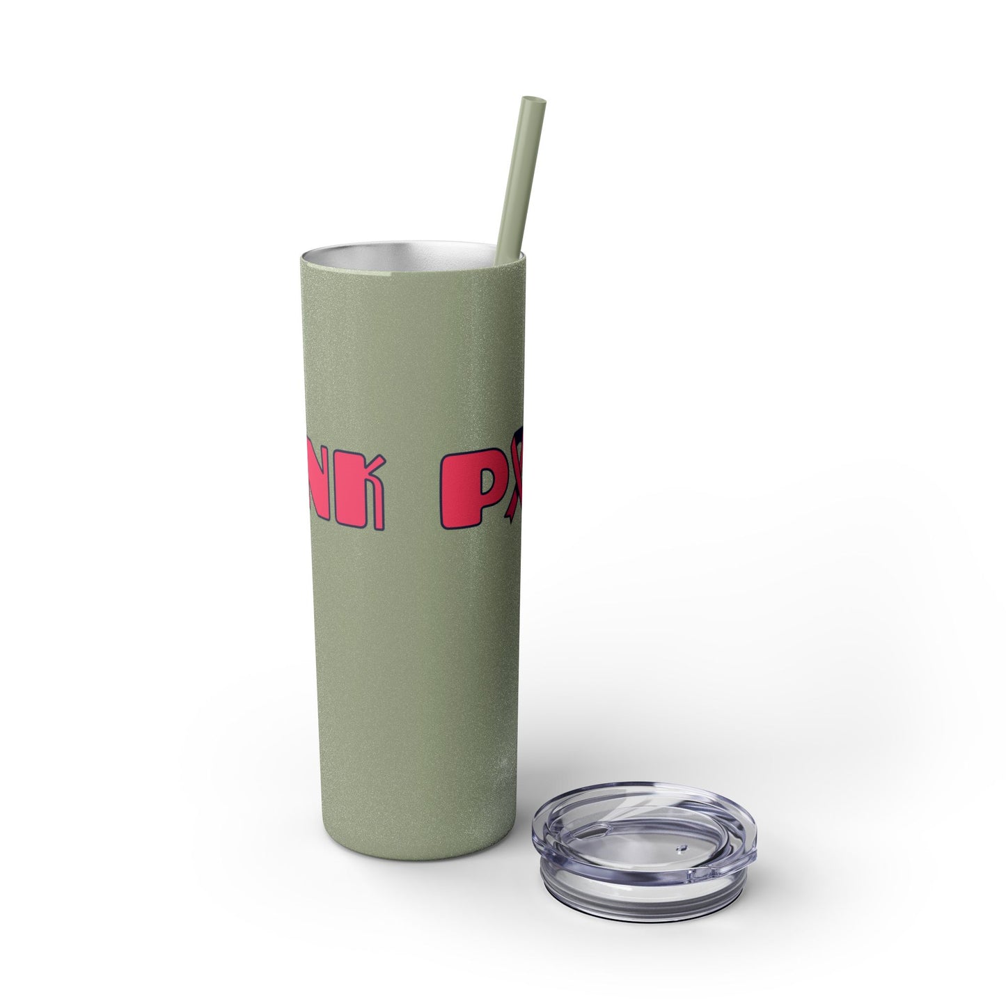 Breast Cancer Awareness Skinny Tumbler with Straw, 20oz