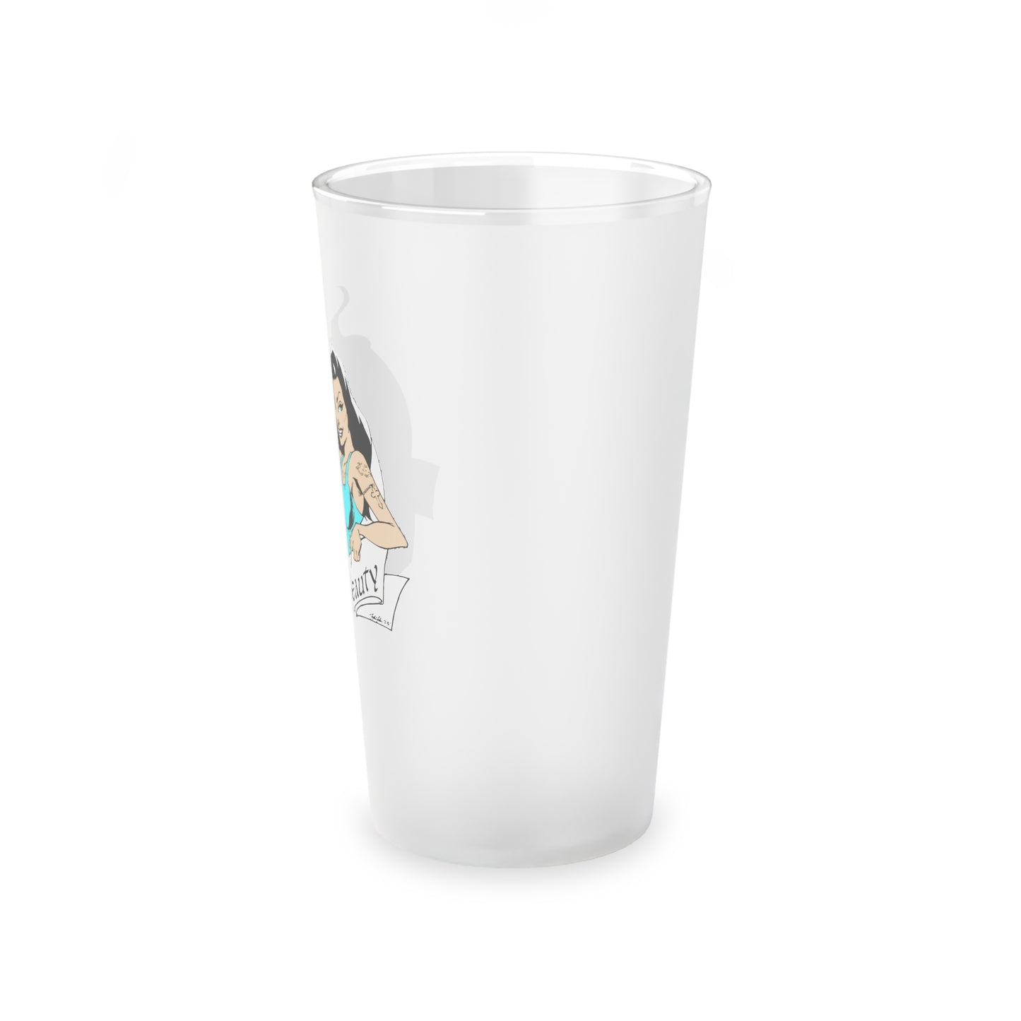 Frosted Pint Glass, 16oz