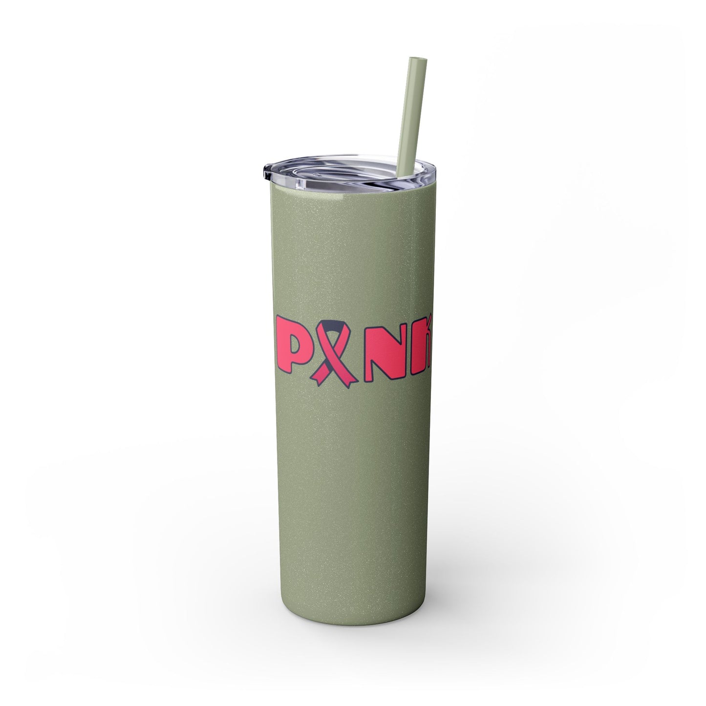 Breast Cancer Awareness Skinny Tumbler with Straw, 20oz