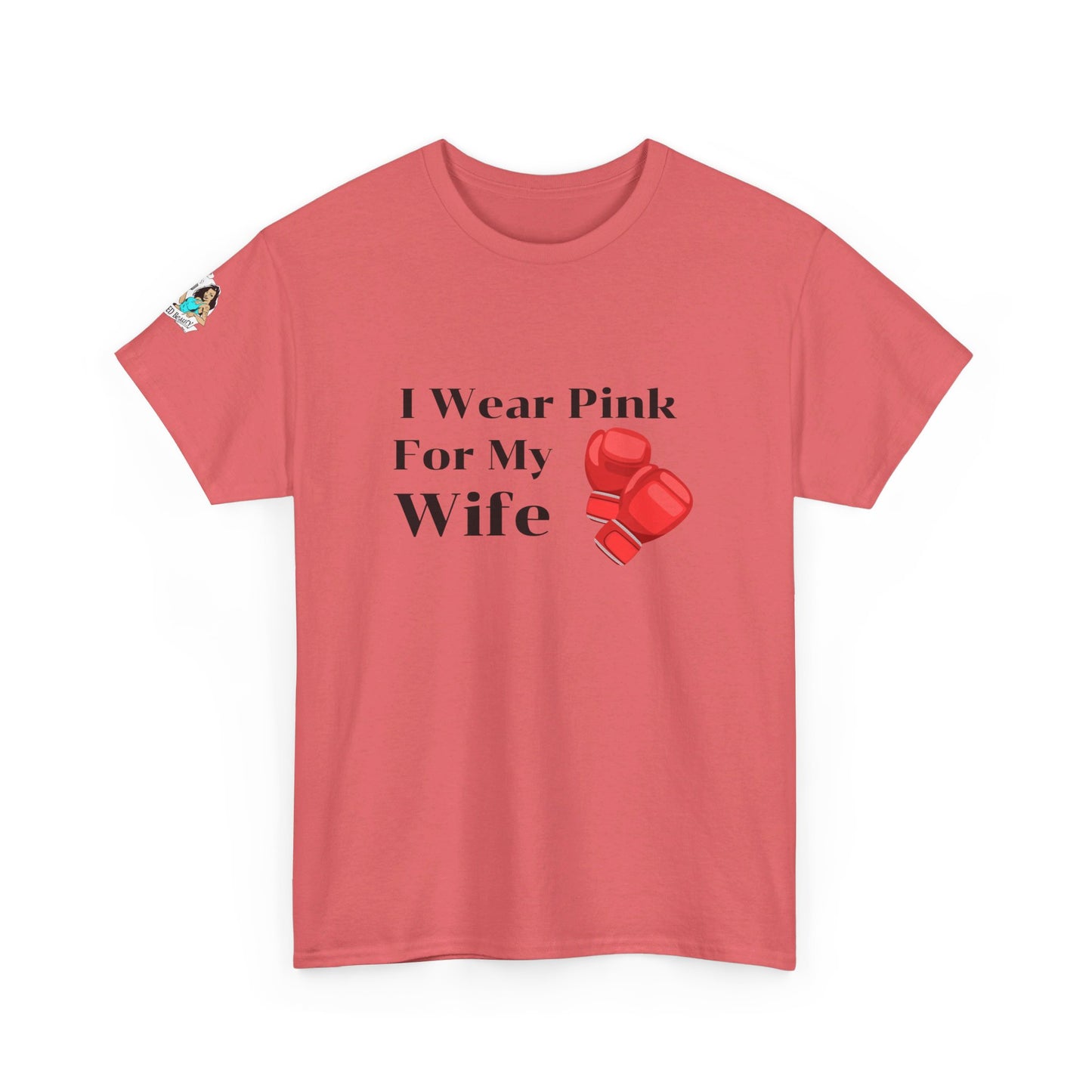 FRONT Breast Cancer Fight for Wife Unisex Heavy Cotton Tee