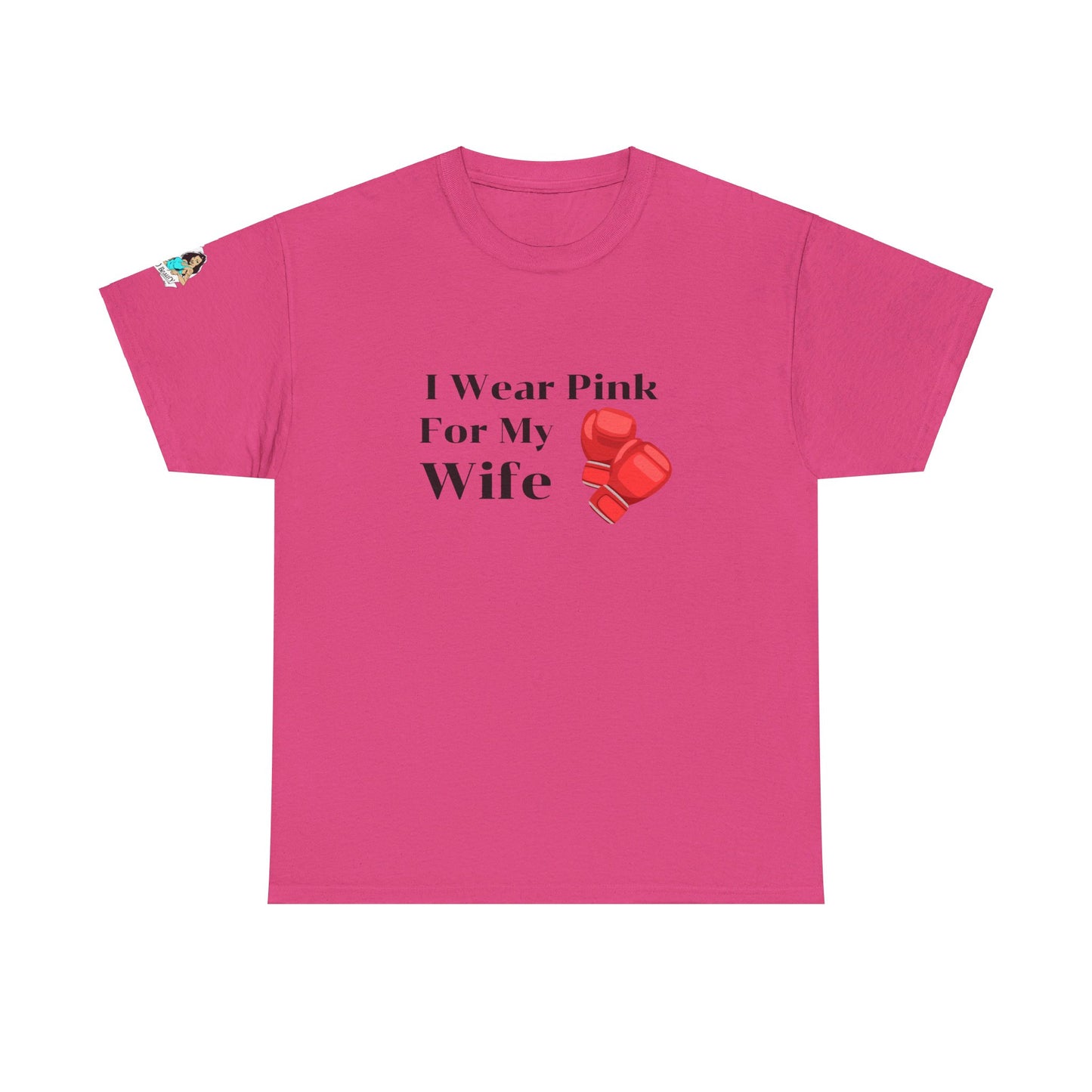 FRONT Breast Cancer Fight for Wife Unisex Heavy Cotton Tee