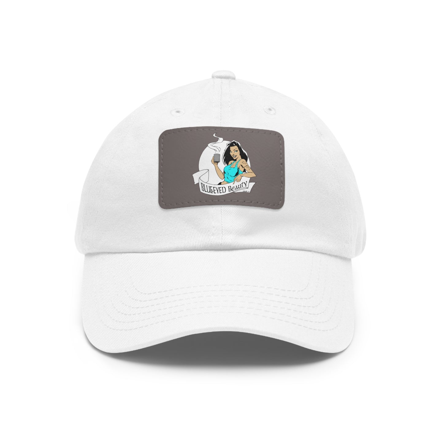 Dad Hat with Leather Patch (Rectangle)