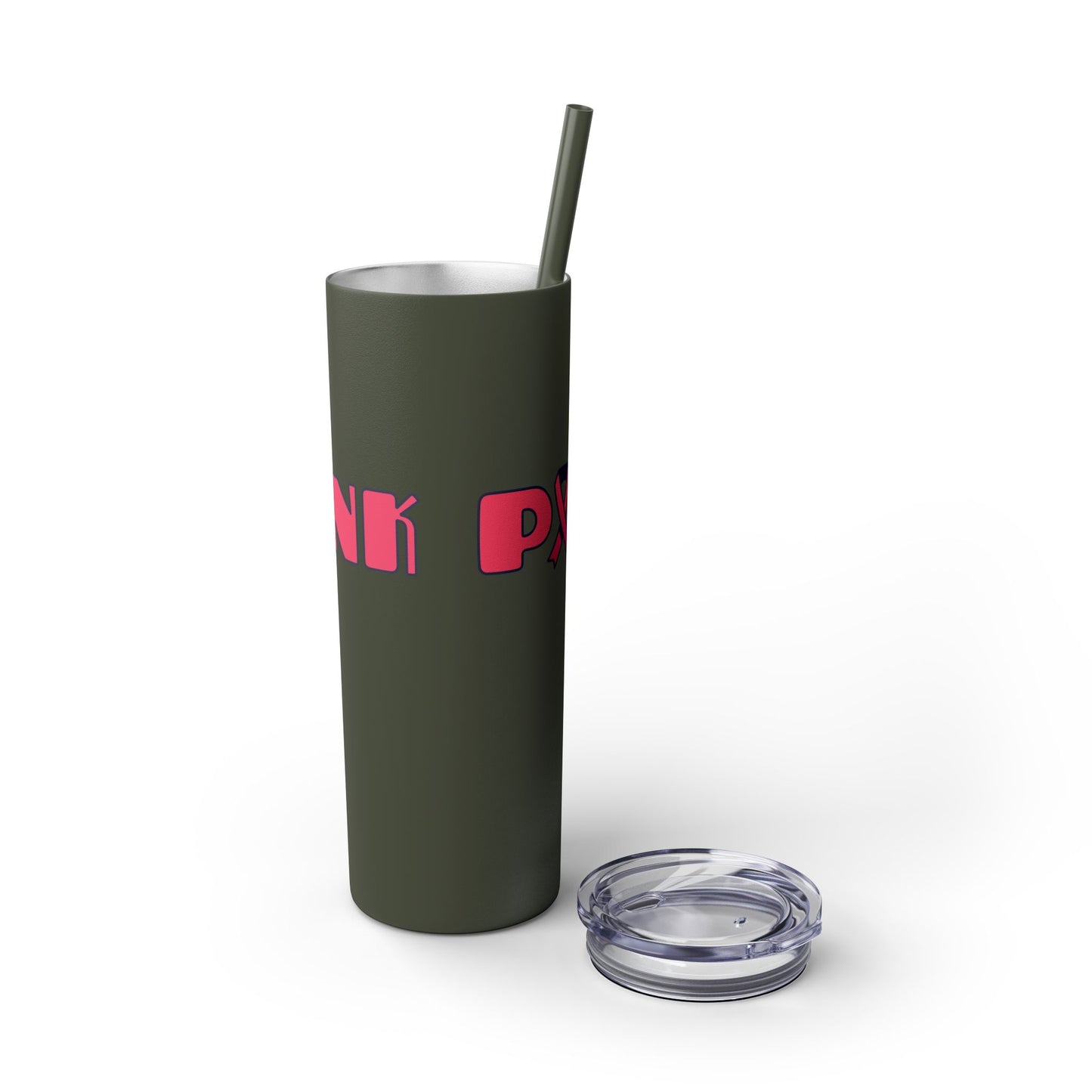 Breast Cancer Awareness Skinny Tumbler with Straw, 20oz