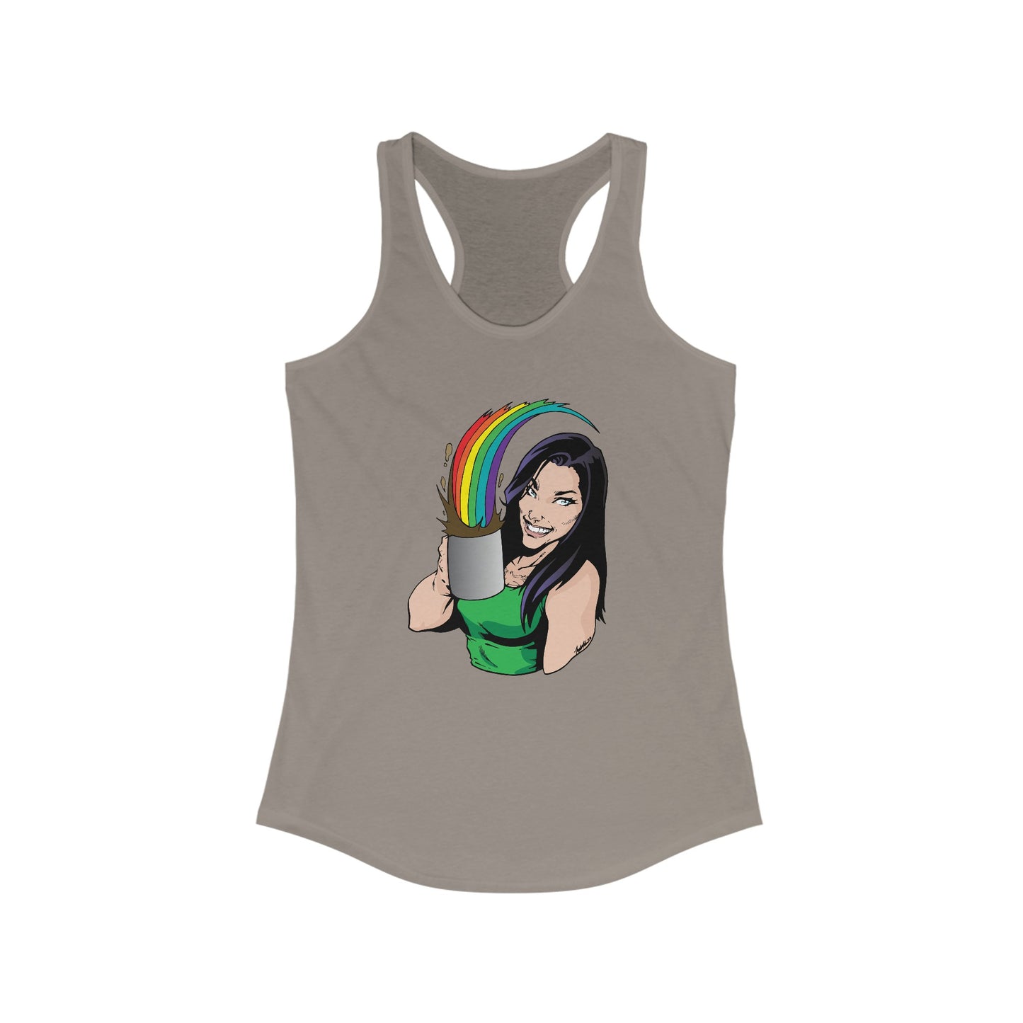 Rainbow Coffee Women's Ideal Racerback Tank