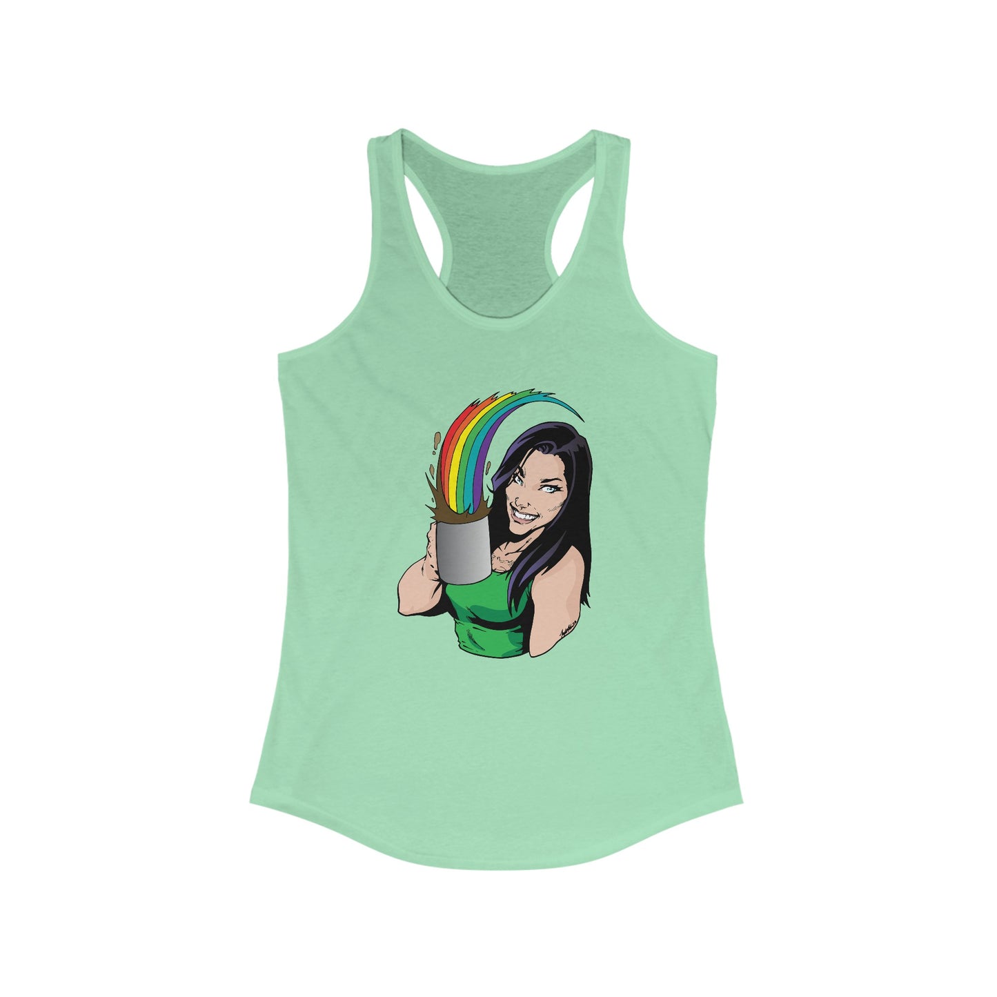 Rainbow Coffee Women's Ideal Racerback Tank