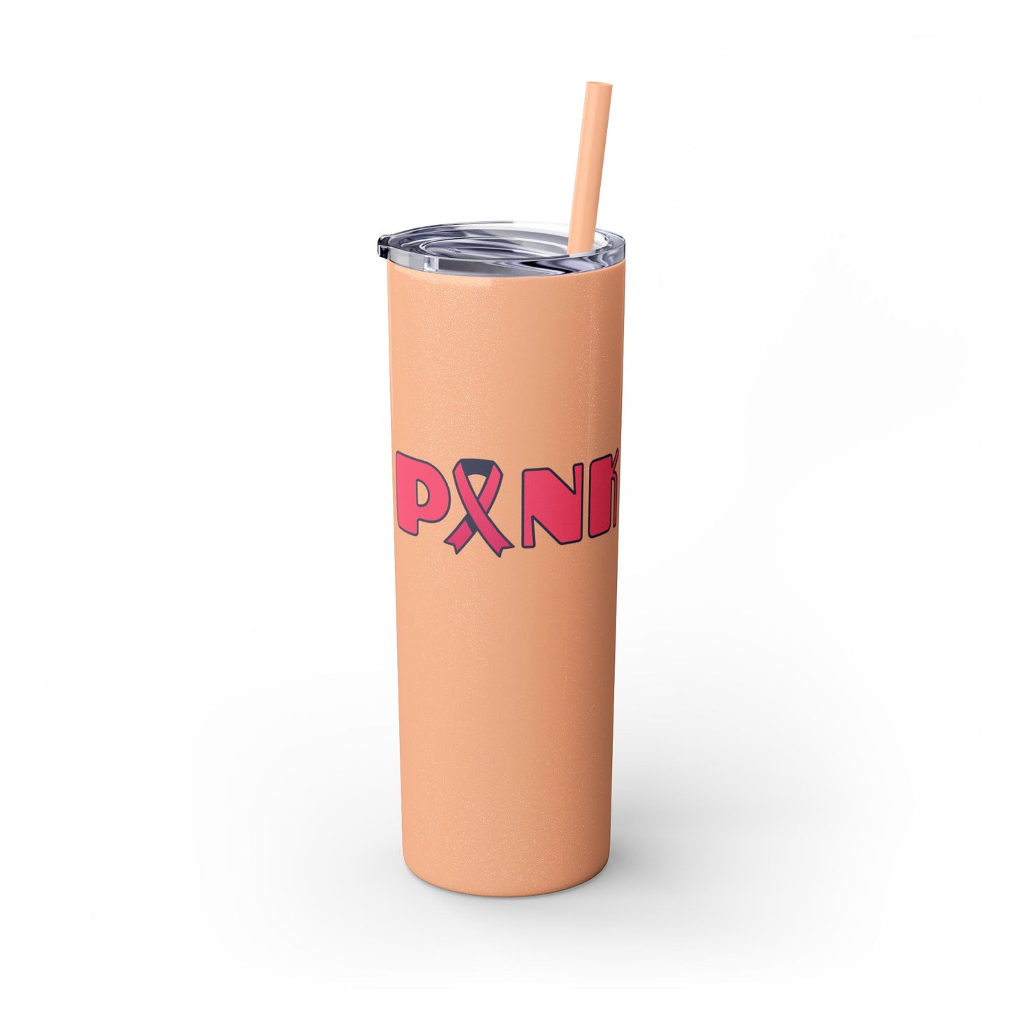 Breast Cancer Awareness Skinny Tumbler with Straw, 20oz