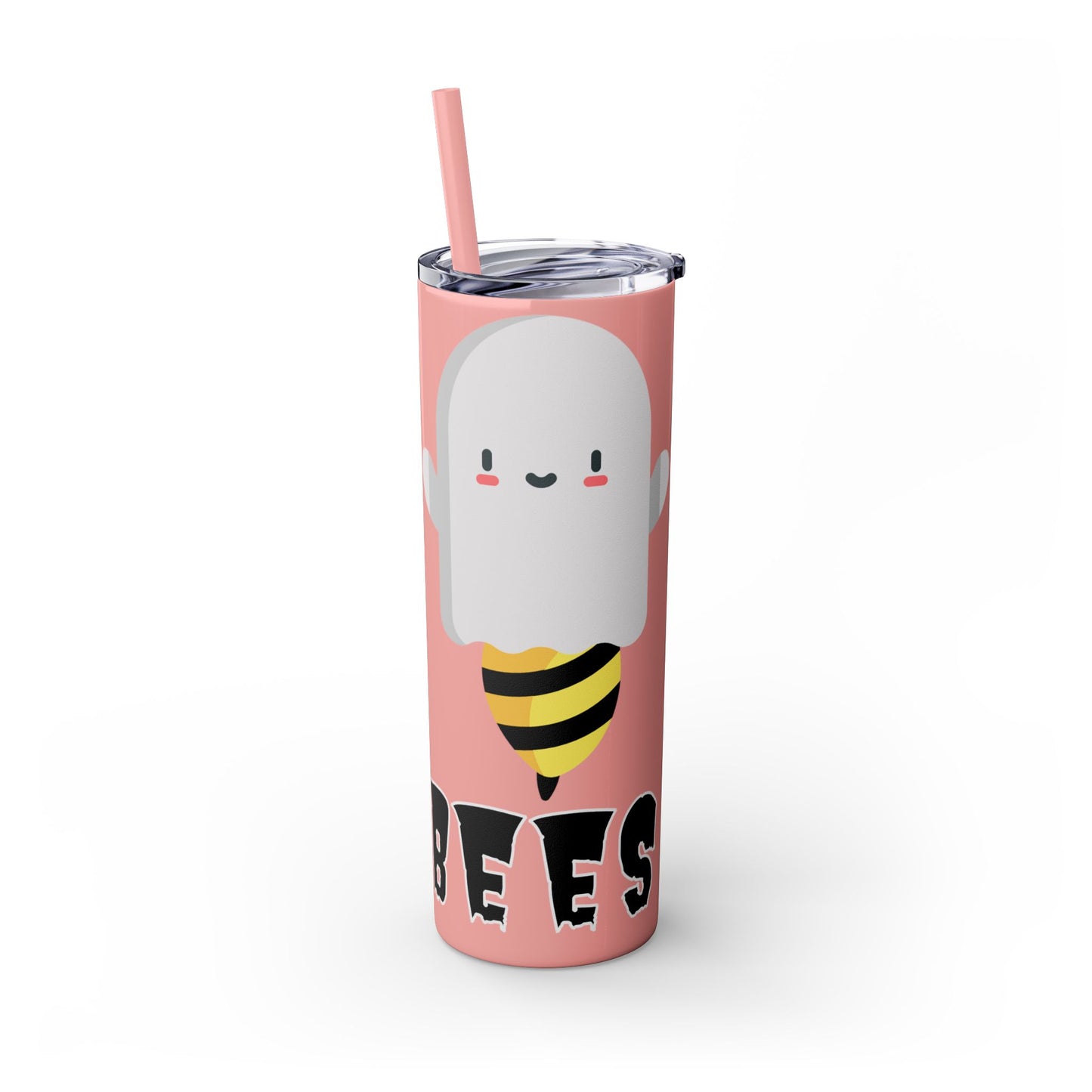 Boo Bees Skinny Tumbler with Straw, 20oz