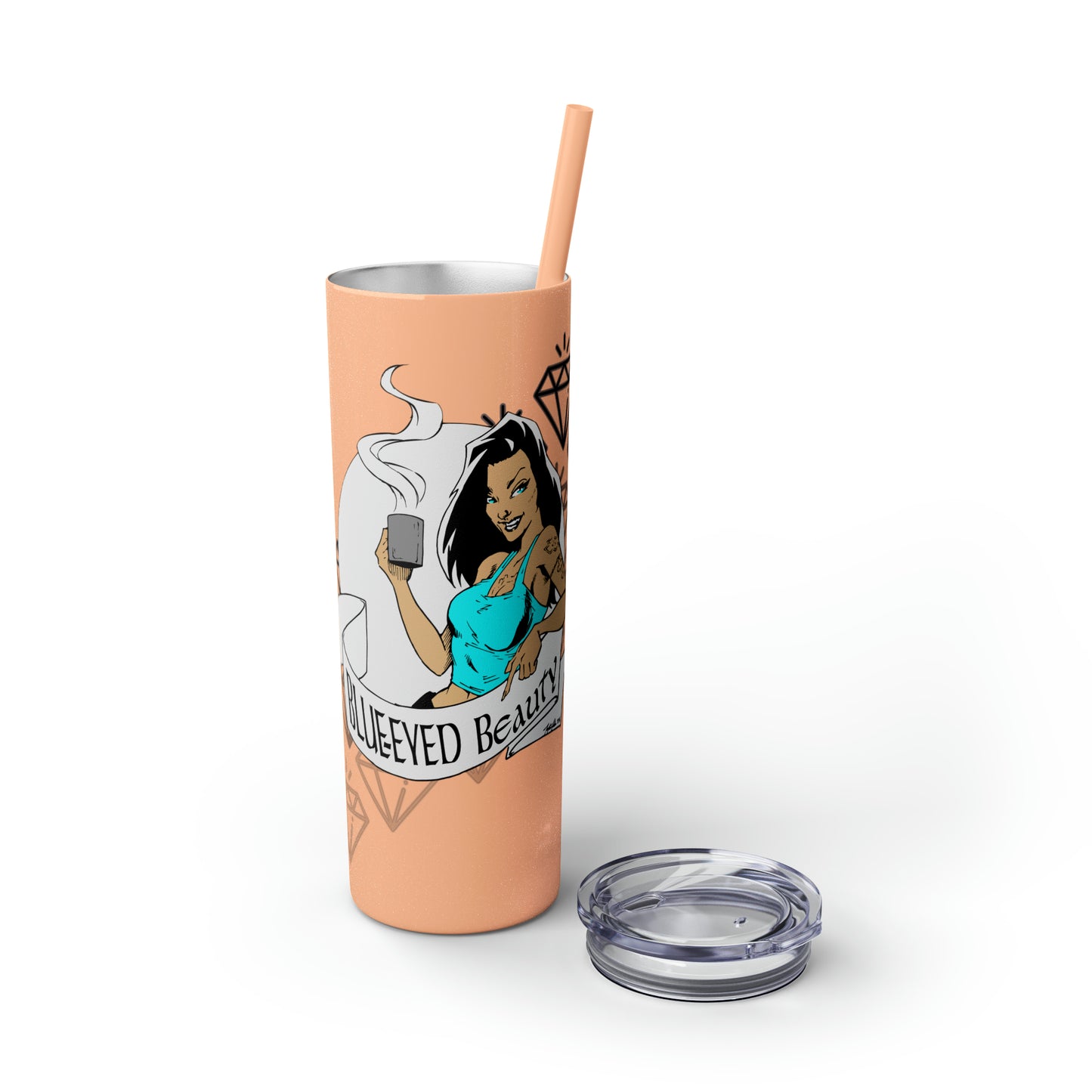 Skinny Tumbler with Straw, 20oz