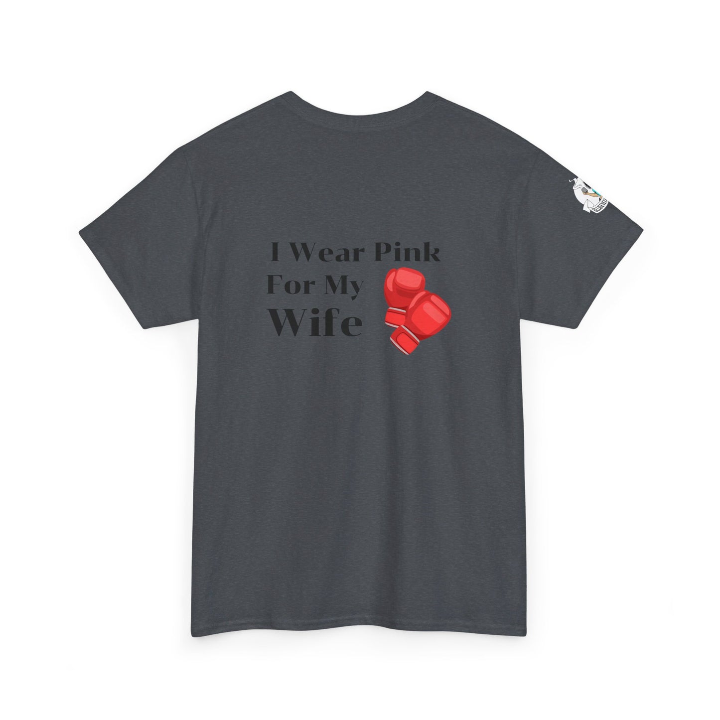 Breast Cancer Fight for Wife Unisex Heavy Cotton Tee